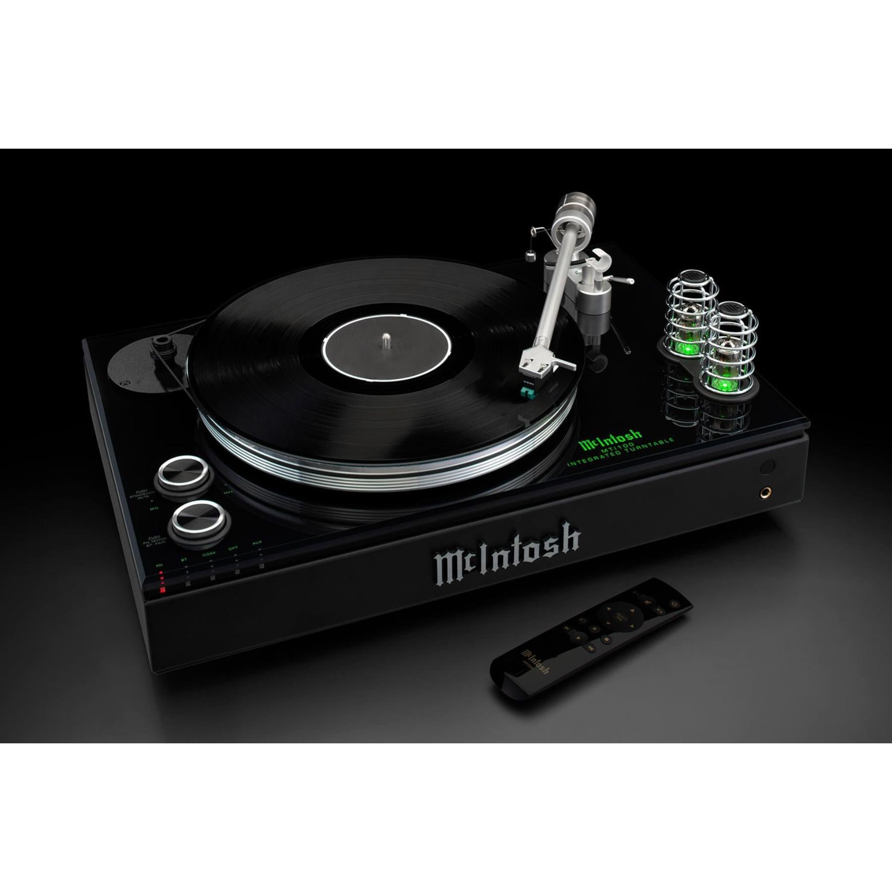 McIntosh MTI100 Integrated Turntable - High-End Audio System with Built-in Phono Preamp | Perfect for Vinyl Enthusiasts & Home Theater Setups