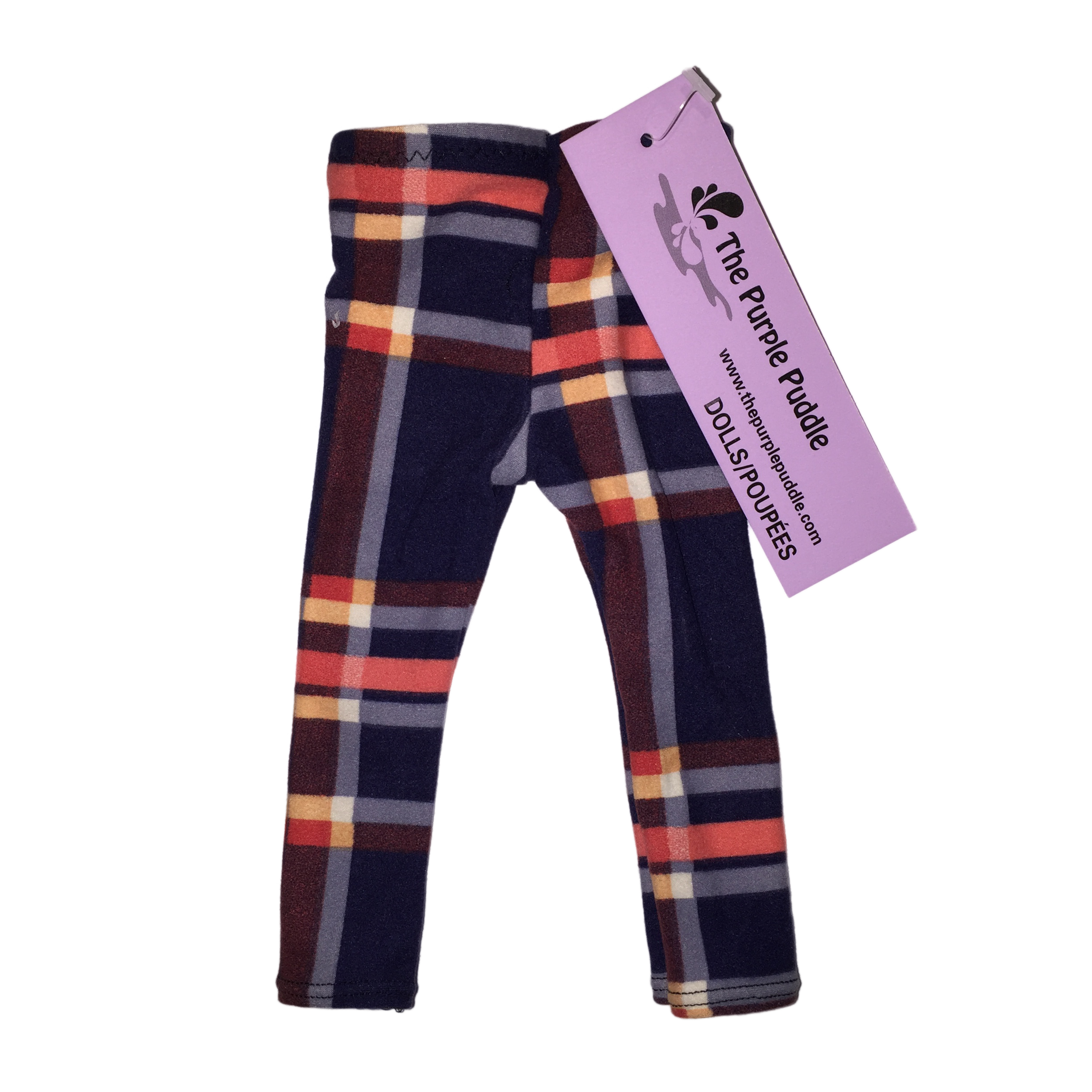 Bookworm Plaid Doll Leggings for Women - Cute & Comfortable Stretchable Leggings for Reading, Lounging & Casual Wear