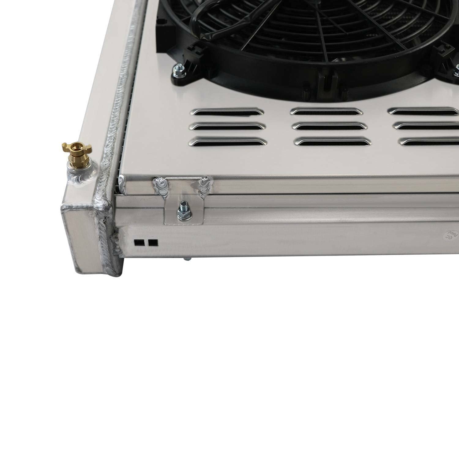 High-Performance RadySpeed 4-Row Aluminum Radiator with Shroud & Cooling Fans for 1970-1981 Chevy Camaro & 1978-1987 Monte Carlo - Perfect for Street Racing, Hot Rods & Classic Car Restoration