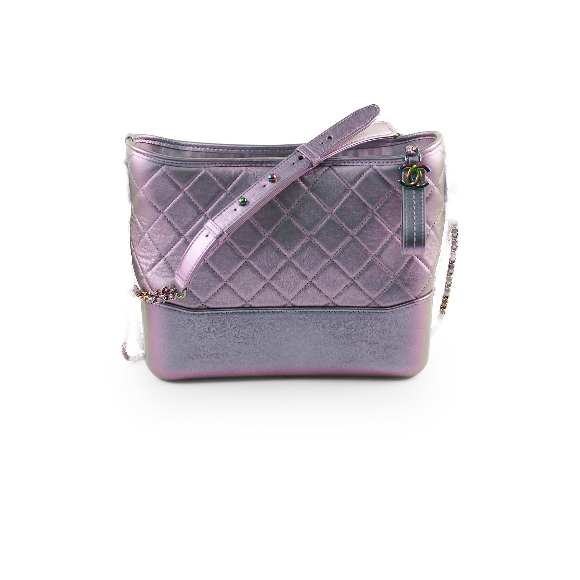 Chanel Gabrielle Iridescent Purple Handbag - Luxury Designer Shoulder Bag for Women | Perfect for Evening Parties, Date Nights & Special Occasions