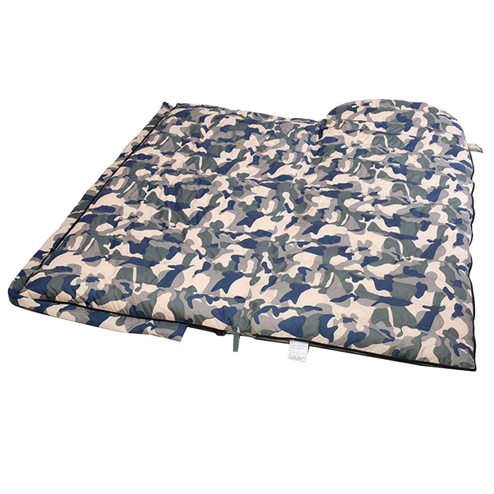 Abaodam 800g White Duck Down Sleeping Bag - Thickened & Comfortable for Camping, Hiking, Backpacking - Blue Camouflage - Perfect for Cold Weather Outdoor Adventures