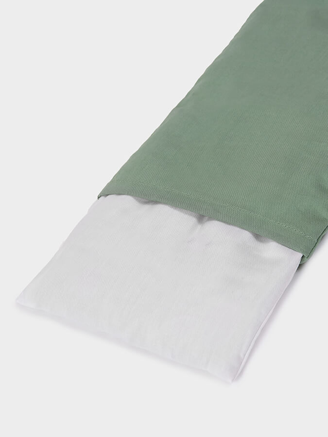 Organic Flaxseed Eye Pillow with Lavender Scent - GOTS Certified for Yoga, Meditation & Stress Relief - Perfect for Home Spa, Studio Relaxation & Travel Comfort