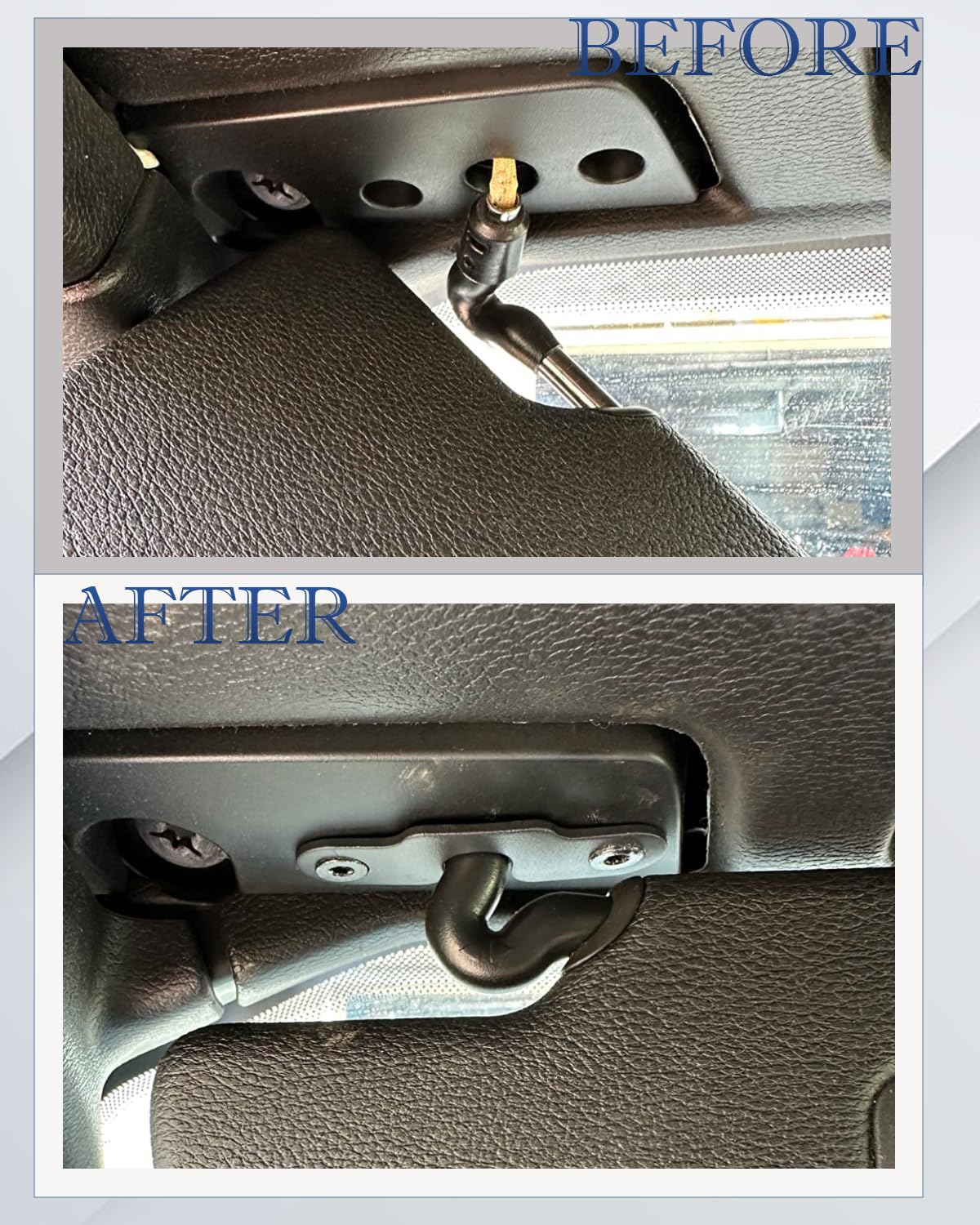 Aluminum Alloy Sun Visor Clips for Jeep Wrangler JK/JL & Gladiator JT (2018-2023) - Black Upgrade Repair Kit | Durable Replacement for Off-Road & Daily Driving