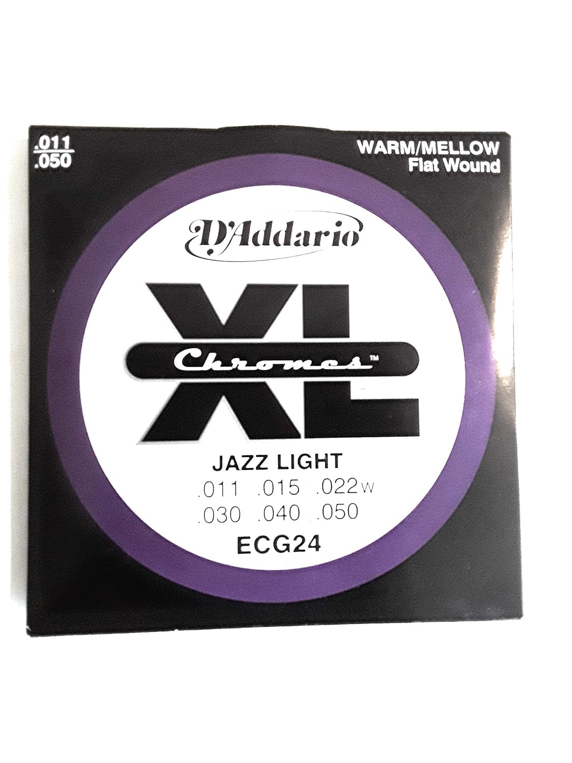 D'Addario ECG24 Chromes Flatwound Electric Guitar Strings 11-50 Gauge, 2-Pack – Perfect for Jazz, Blues & Studio Recording