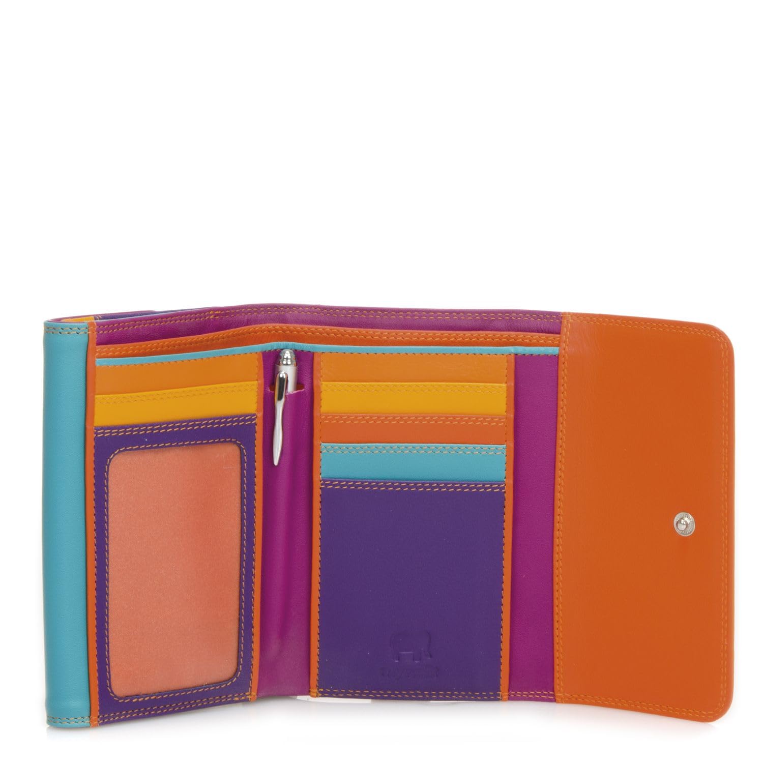 Premium Leather Double-Flap Wallet with 6 Credit Card Slots - RFID Protection, ID Window & Coin Pocket for Men & Women | Compact Bifold Wallet Organizer | Ideal for Travel, Business & Everyday Carry | Copacabana Design