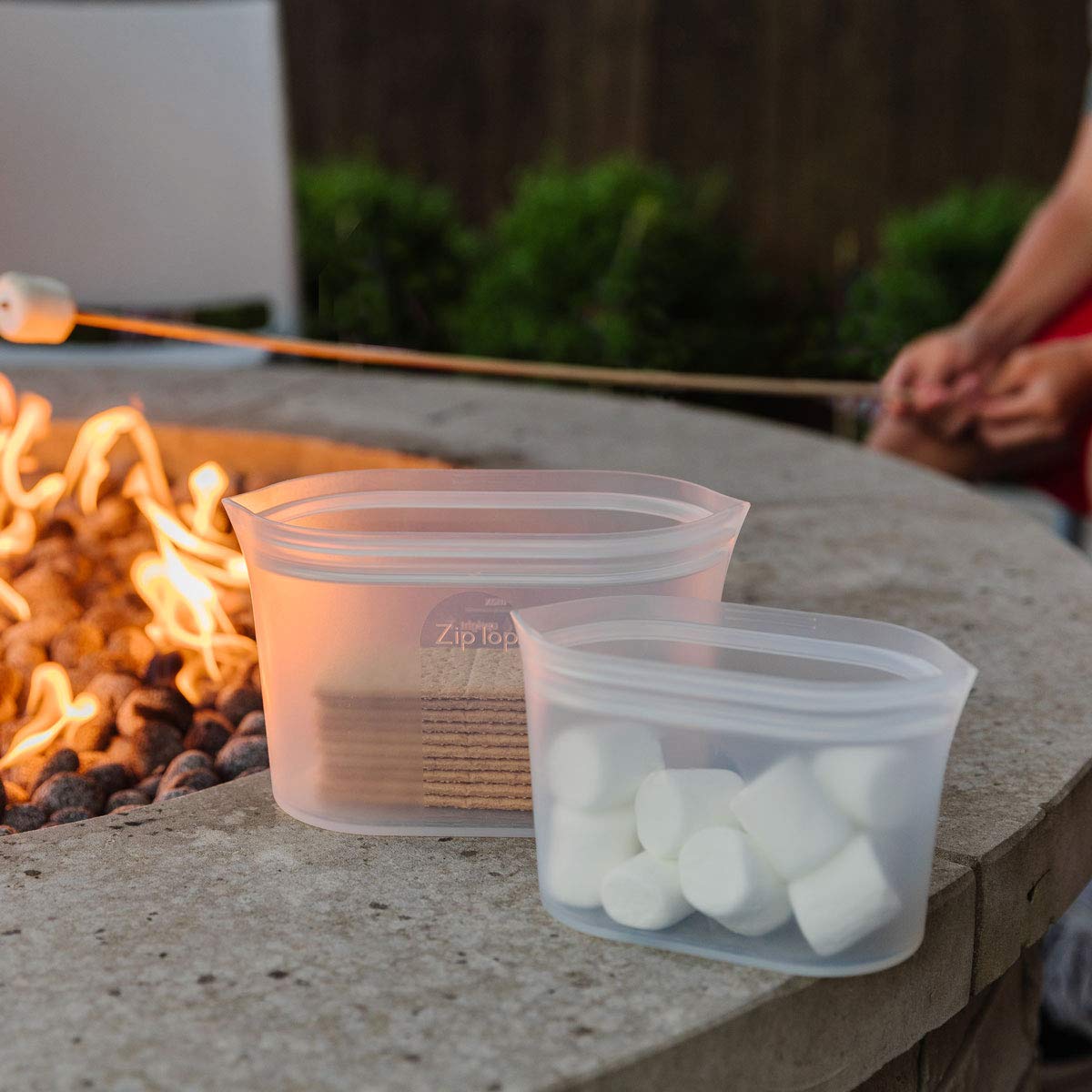 Eco-Friendly Reusable Food Storage Bags | Medium Silicone Meal Prep Containers | Microwave, Dishwasher & Freezer Safe | BPA-Free | Made in USA | Perfect for Meal Prep, Snack Storage & Freezing Foods