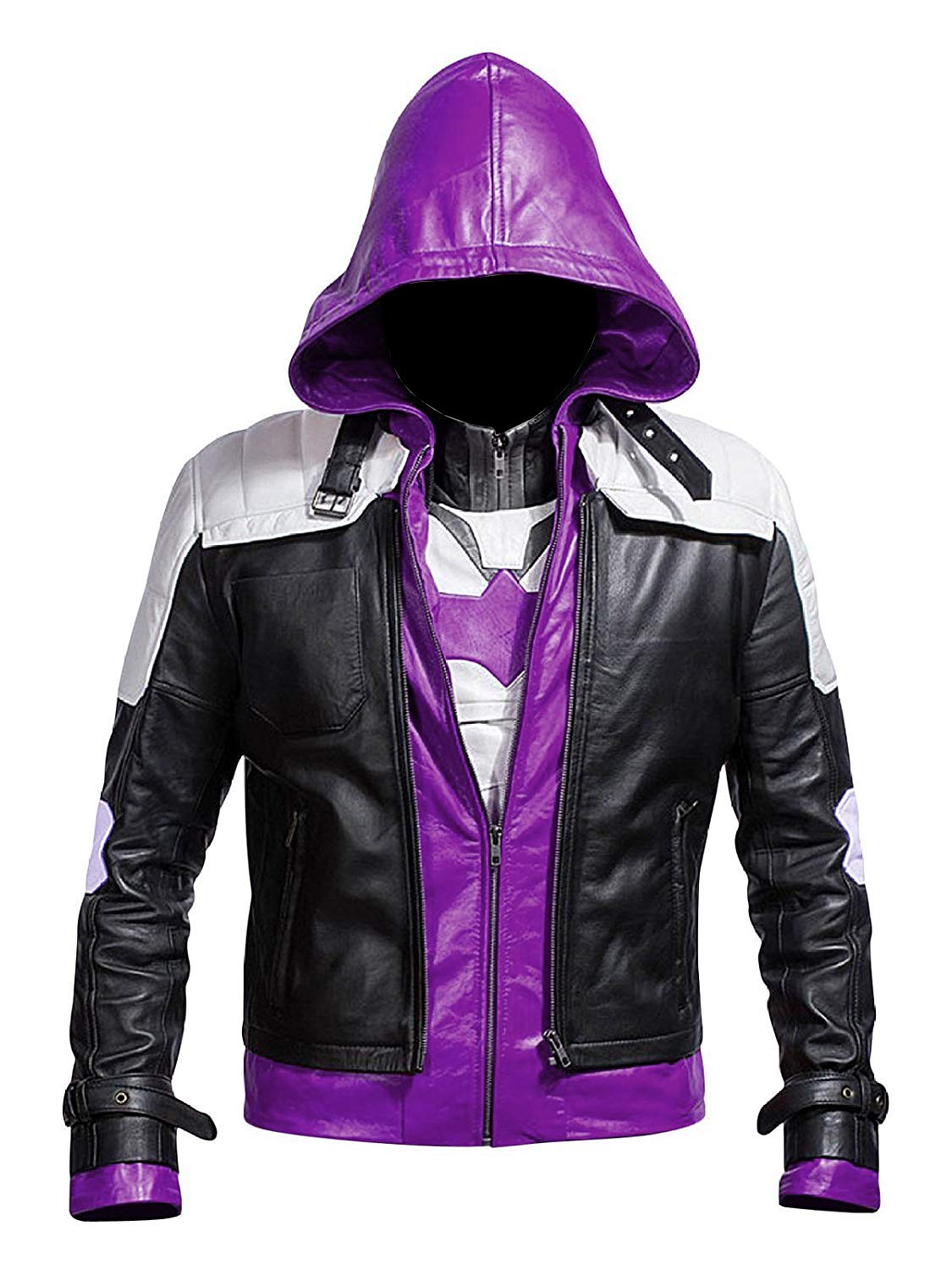 Stylish Purple Hooded Vest Jacket 2-in-1 for Men - Small Size | Trendy Streetwear & Outdoor Layering