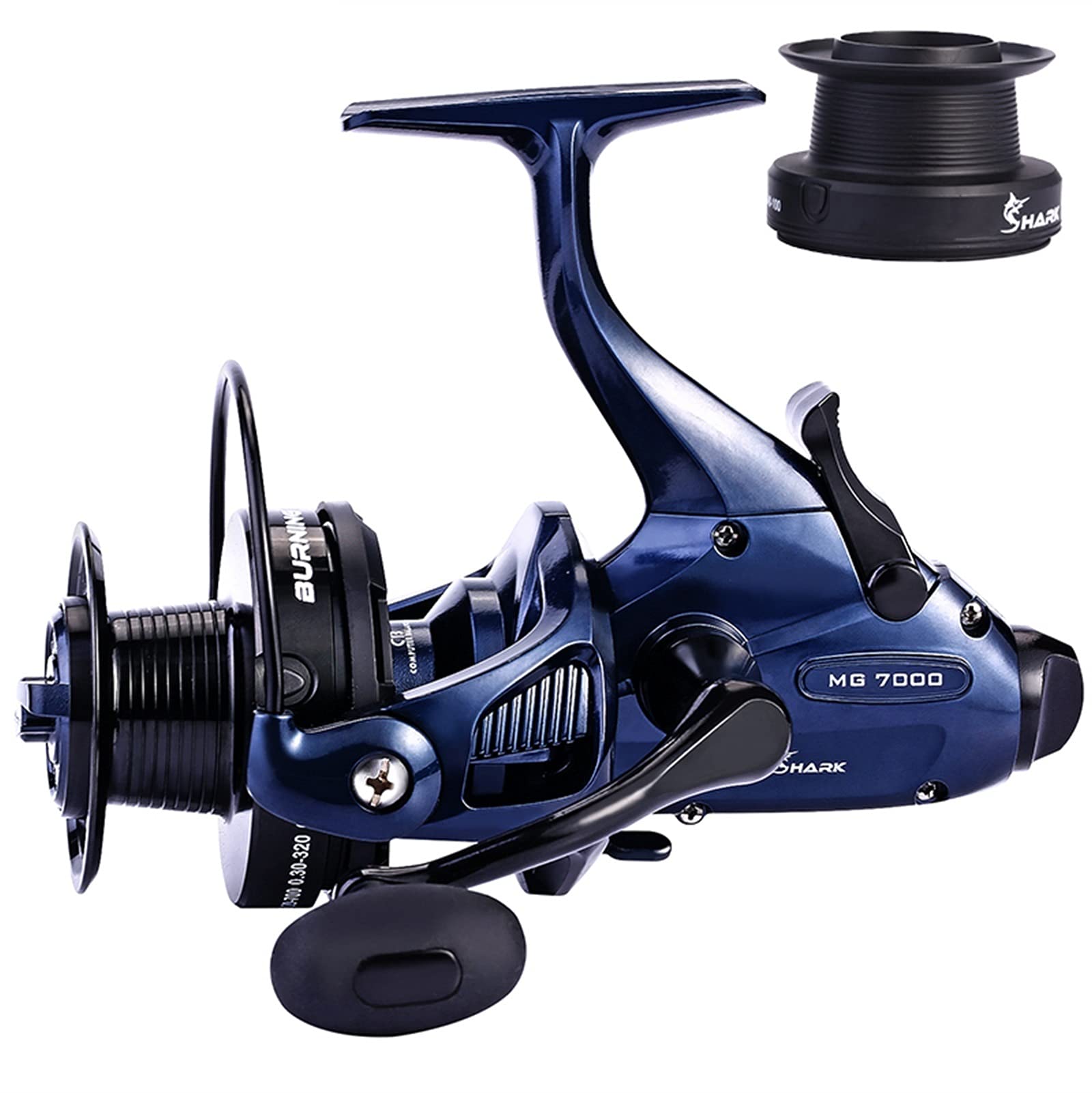 Premium Baitcasting Fishing Reel 13+1 BB - Left/Right Hand Retrieve - Saltwater & Freshwater Spinning Reel with Free Spare Spool - Smooth Drag System for Carp, Bass, and Boat Fishing - Ideal for Deep Sea, Lake, and River Angling Adventures