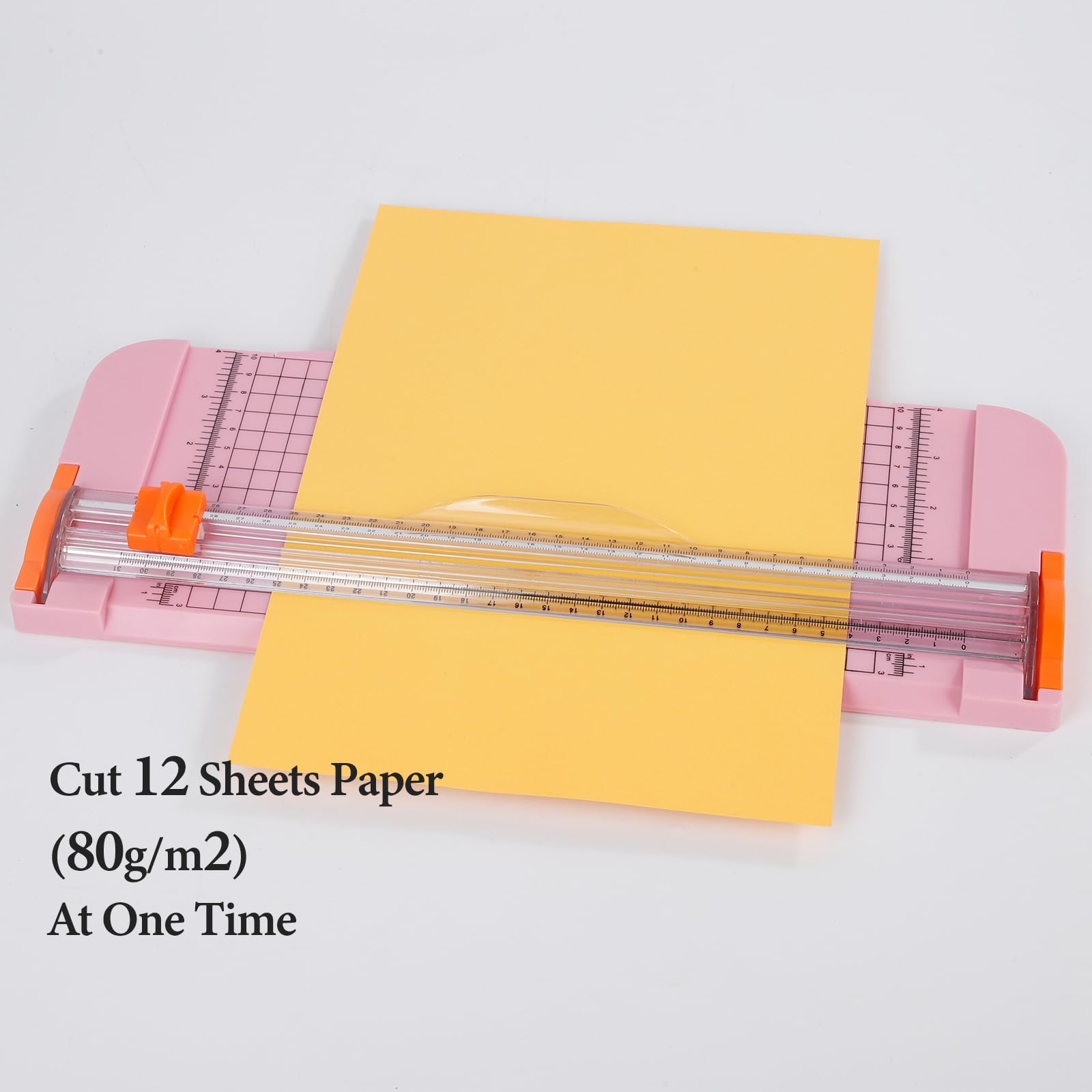 12 Inch A4 Paper Cutter with 2 Replacement Blades & Safety Ruler - Precision Trimmer for Gift Cards, Coupons, Labels, Cardstock & Photos | Perfect for Crafting, Scrapbooking & Office Use