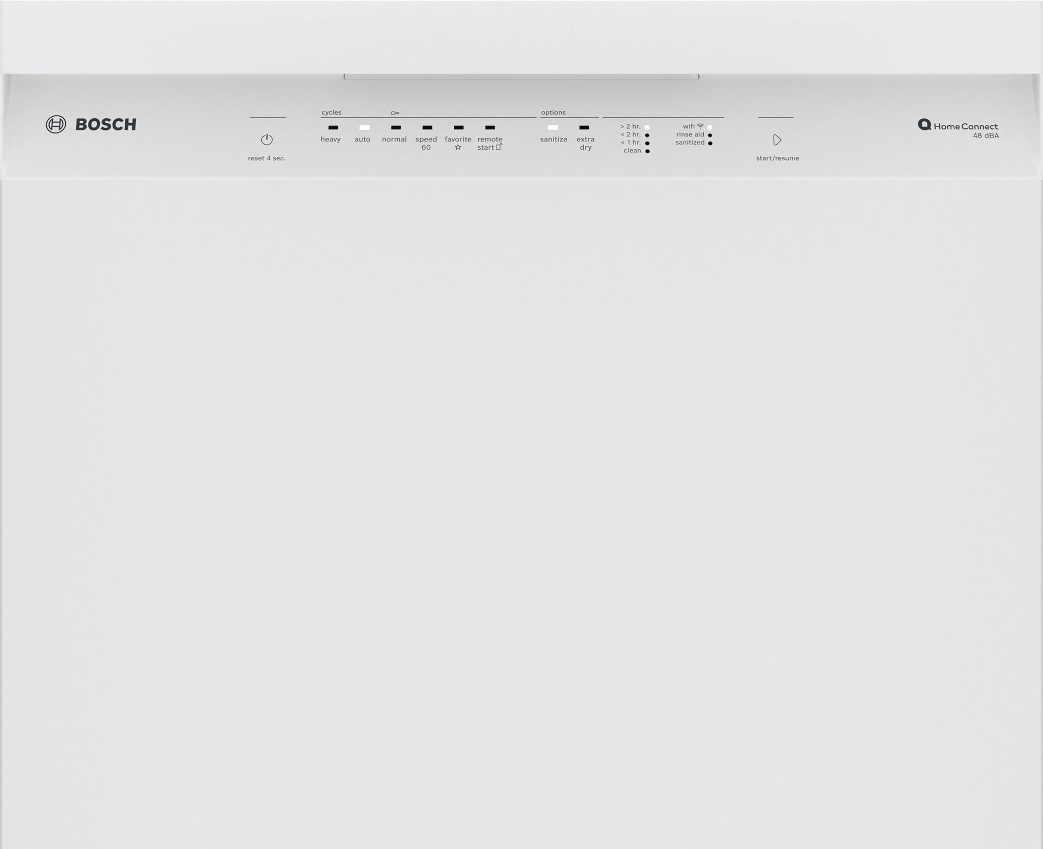 Bosch 300 Series SHE41CM2N Built-In Dishwasher - 48 dBA Ultra Quiet, White, with Home Connect Smart Technology - Perfect for Modern Kitchens & Open-Concept Homes