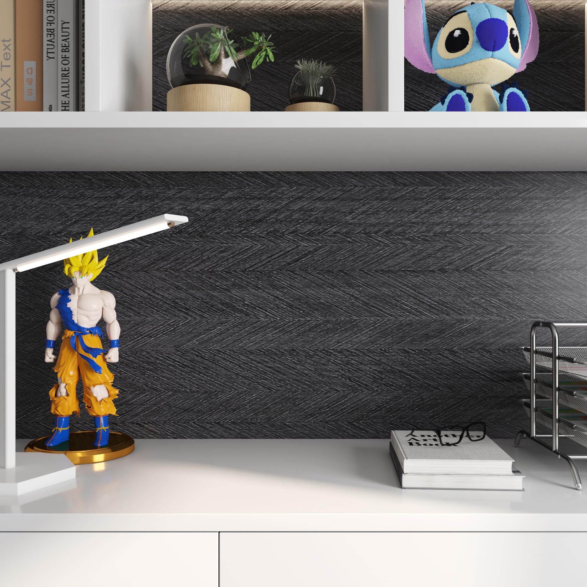 Livelynine 15.8x197 Inch Ebony Wood Peel and Stick Contact Paper - Waterproof Self-Adhesive Vinyl Wrap for Countertops, Cabinets, Walls & Desks | Perfect for Kitchen Remodel, Furniture Upgrade & DIY Home Decor