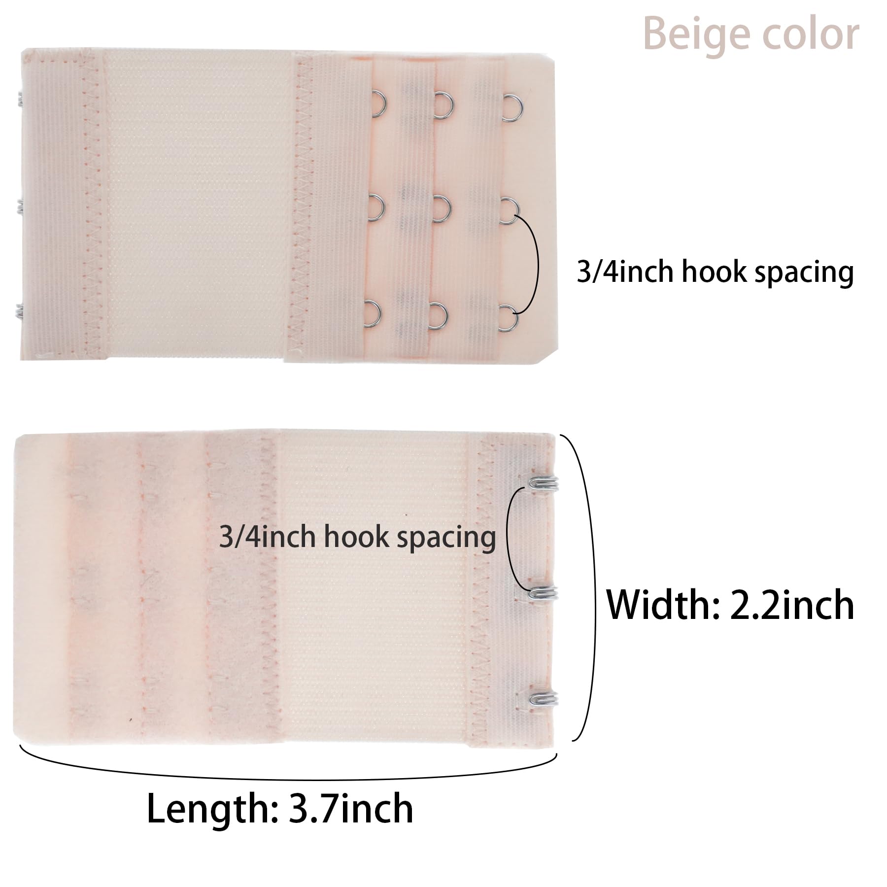SAMGU 3-Hook Bra Extenders for Women - Soft, Stretchy & Comfortable Bra Strap Extension - Perfect for Maternity, Weight Fluctuations & Back Pain Relief