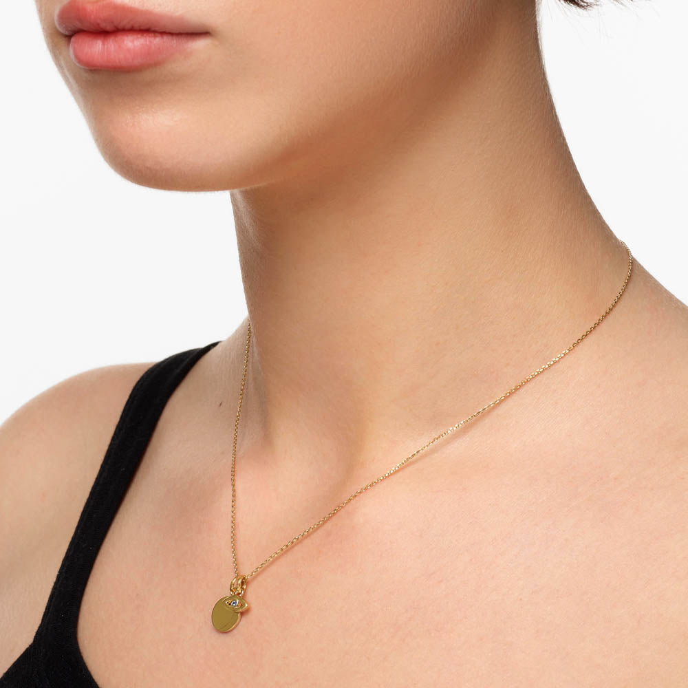 Personalized Evil Eye Necklace in 14K Gold - Protection Jewelry for Women, Gift for Her - Perfect for Everyday Wear & Special Occasions