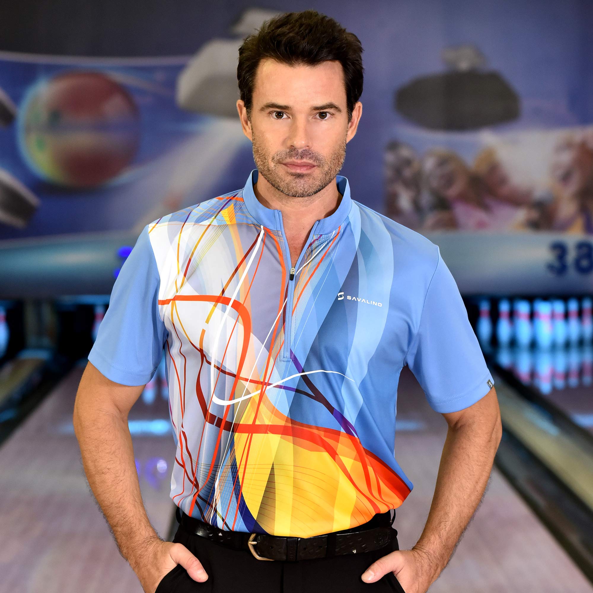 Men's Quick Dry Bowling Jersey - Sublimation Shirts for Bowling Teams (Sizes S-6XL, Blue) | Perfect for Bowling Leagues & Tournaments