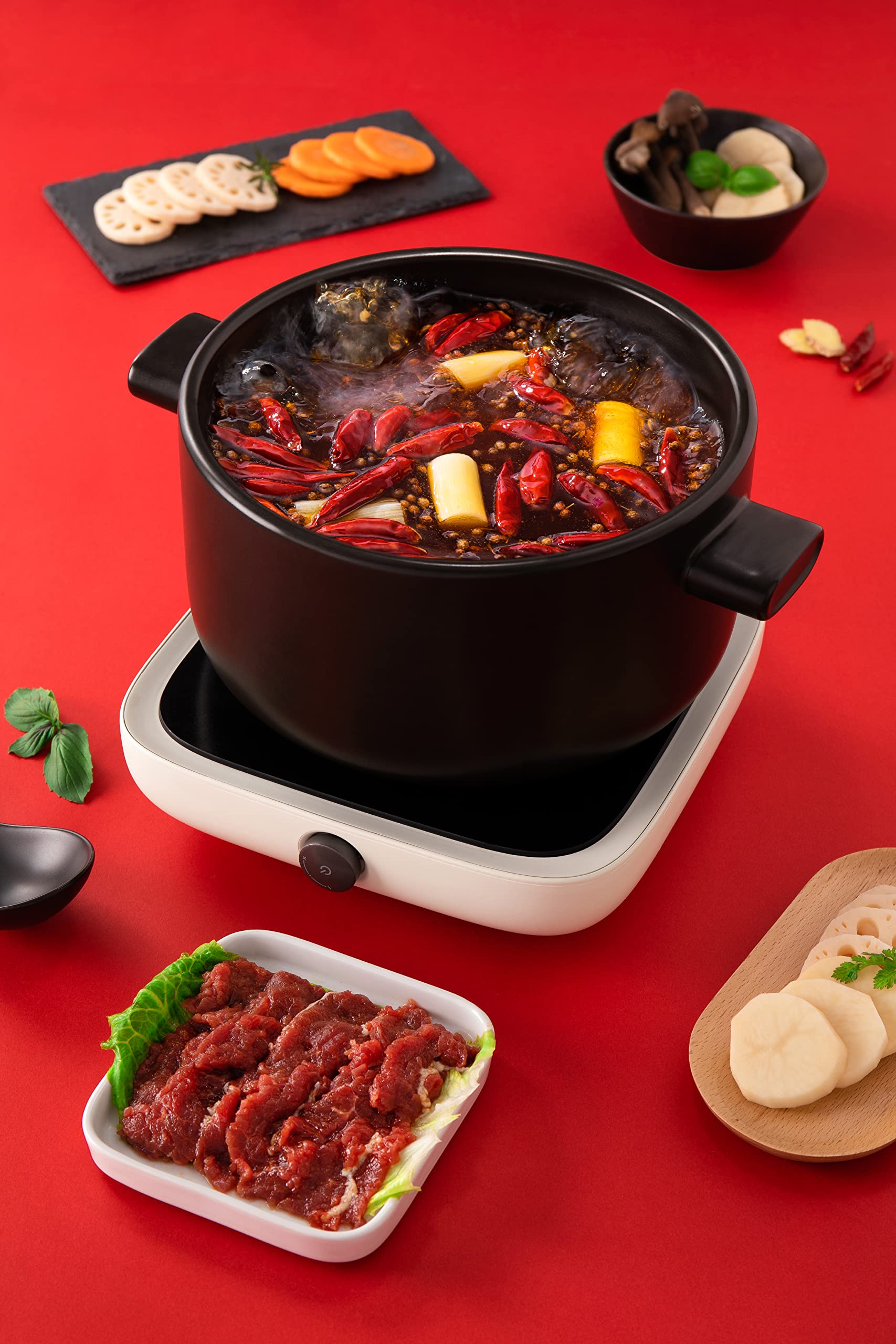 Spicy Hot Pot Soup Base by HAIDILAO - 220g (1 Pack) - Authentic Sichuan Flavor for Home Cooking, Hot Pot Parties & Asian Cuisine