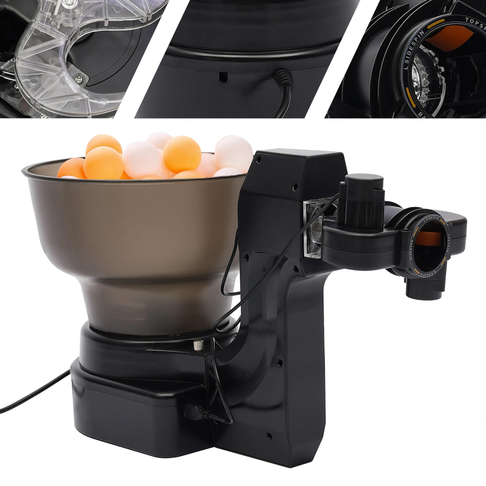 HP-07 Automatic Table Tennis Robot Machine - 2-Wheel Drive Ping Pong Ball Trainer with 110-Ball Capacity | Perfect for Home Practice & Professional Training