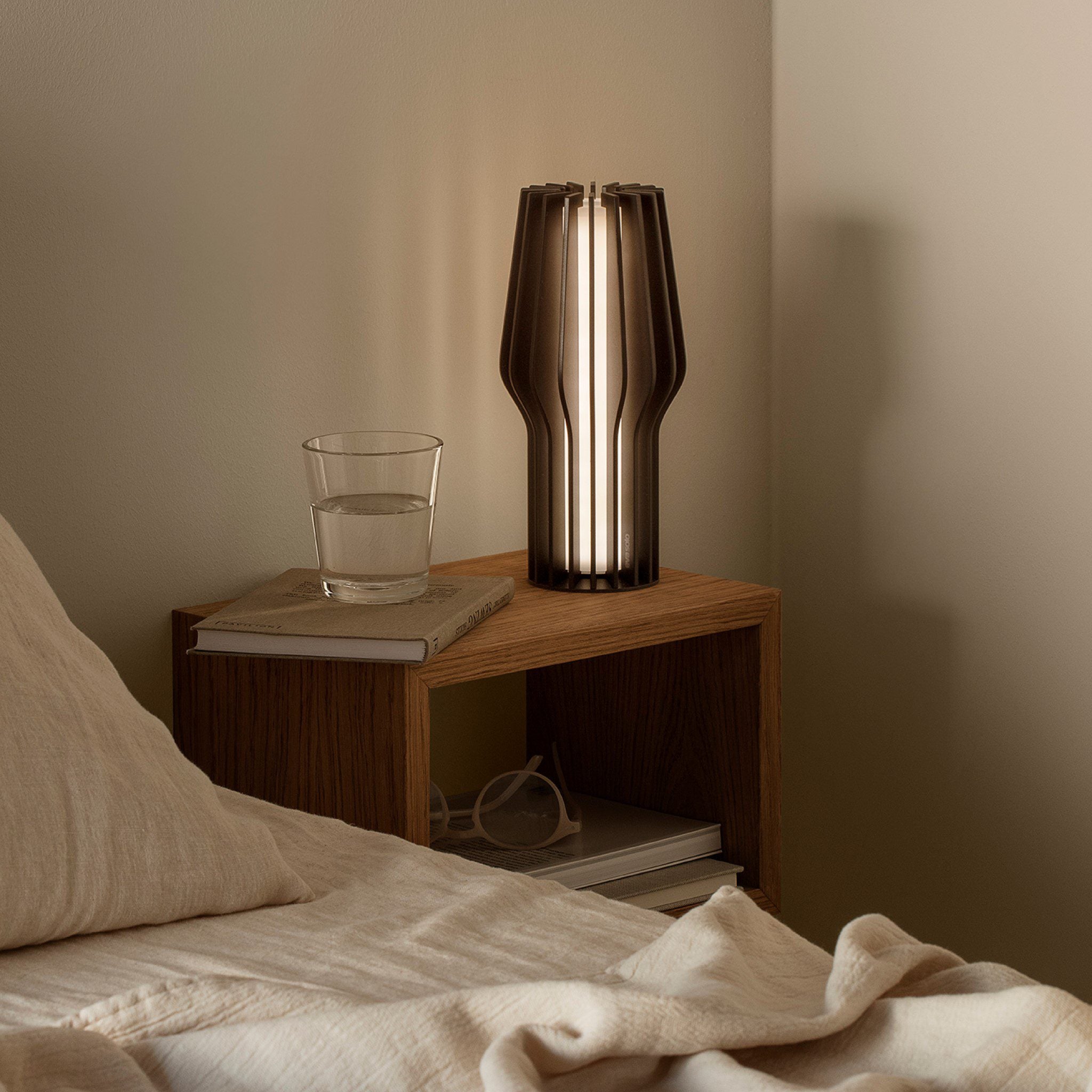 EVA SOLO Rechargeable LED Table Lamp - Black, Modern Portable Night Light for Bedroom, Office & Living Room, Dimmable & Cordless Design for Home Decor & Reading