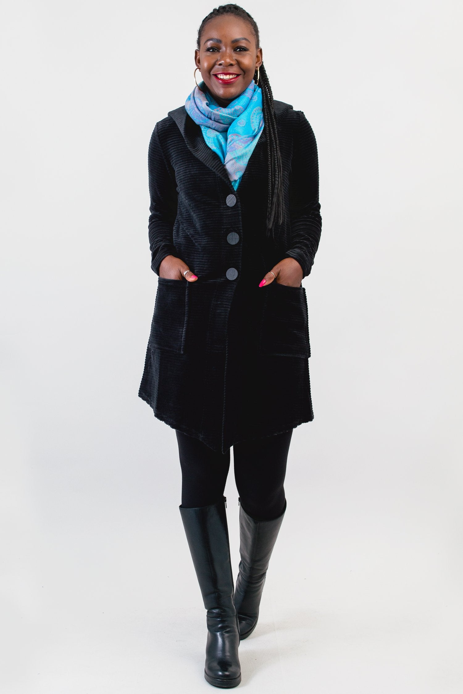 Doreen Jacket for Women - Soft Bamboo Cotton Blend, Black - Lightweight Comfort for Travel, Work & Everyday Wear
