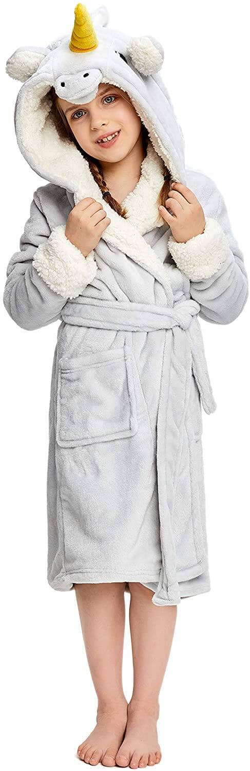 Soft & Cozy Princess Unicorn Bathrobe for Kids - Fast Priority Shipping - Perfect for Birthday Gifts, Spa Days & Bedtime Comfort