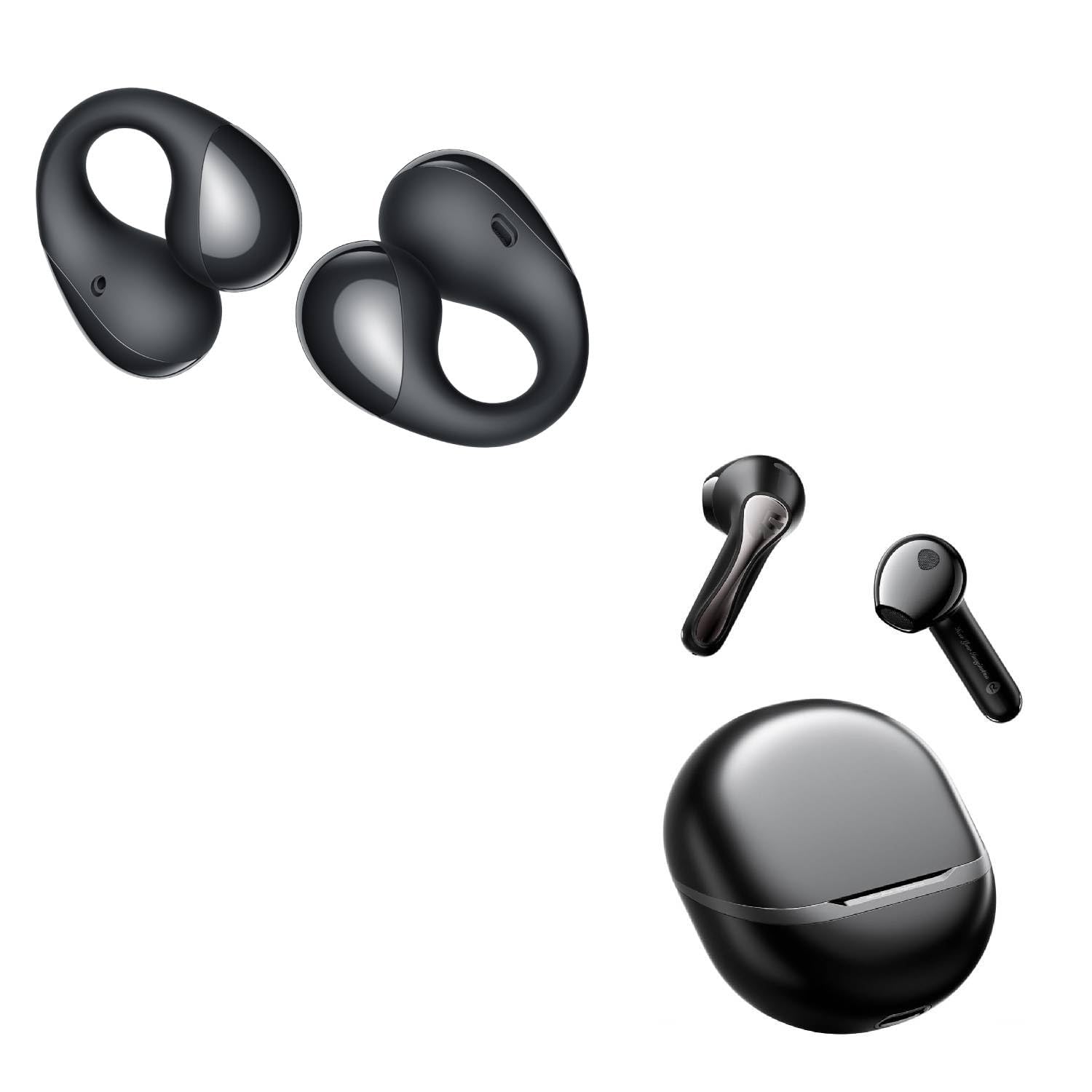 SoundPEATS PearlClip Pro & Air5 Wireless Earbuds - Bluetooth 5.3 Headphones with ANC, 30H Playtime, IPX5 Waterproof for Gym, Running, Workout & Commuting