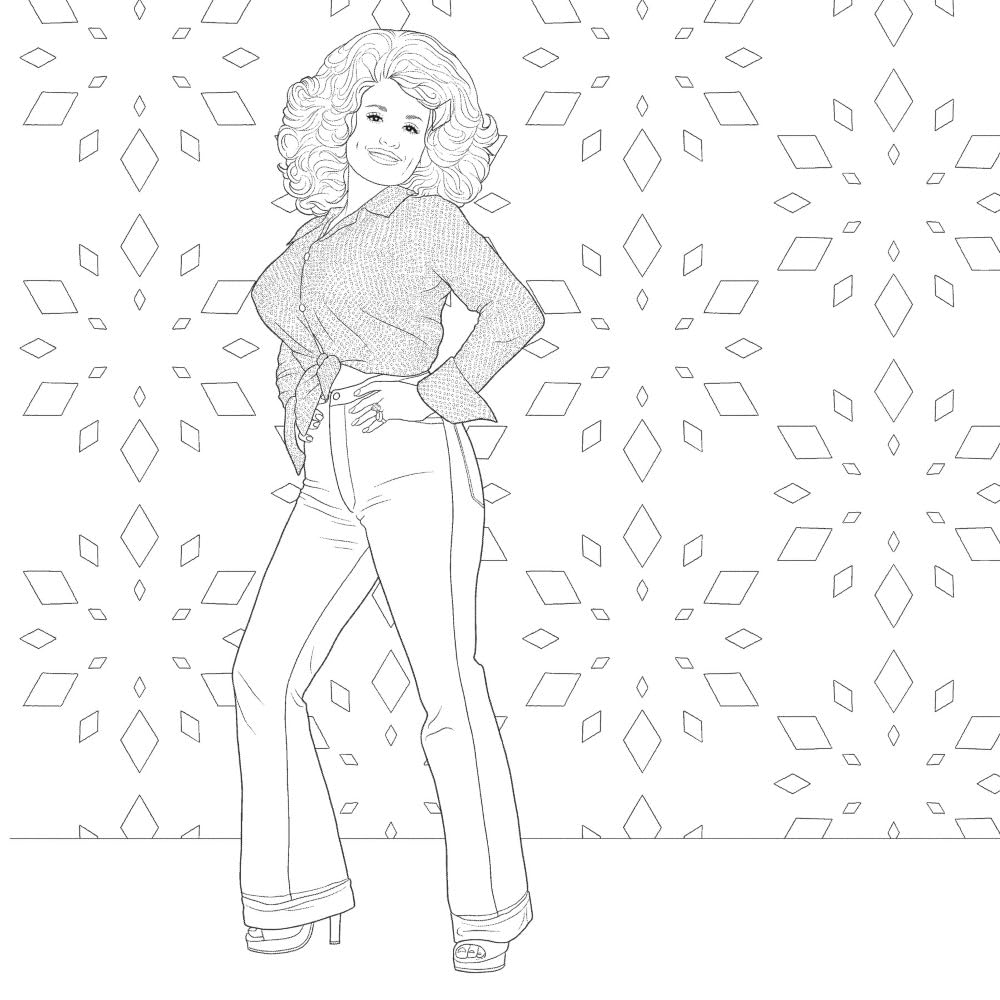 Be a Diamond: Decades of Dolly Parton's Style - Unofficial Coloring Book for Adults | Dover Coloring Books | Country Music Fan Gift & Stress Relief Activity