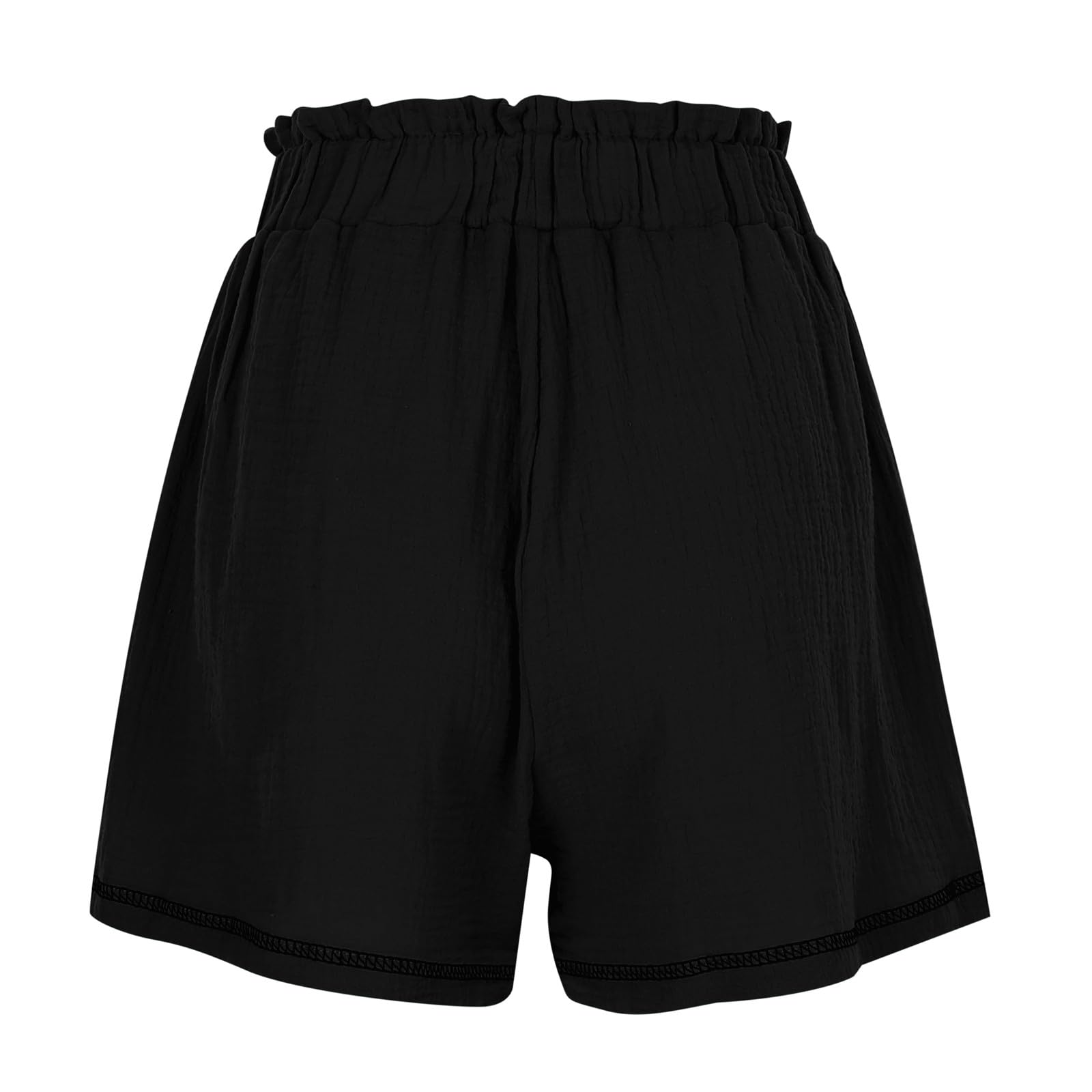 Women's Linen Shorts with Drawstring Elastic Waist - Breathable Athletic Summer Shorts with Pockets | Perfect for Yoga, Running, Beach & Casual Outfits