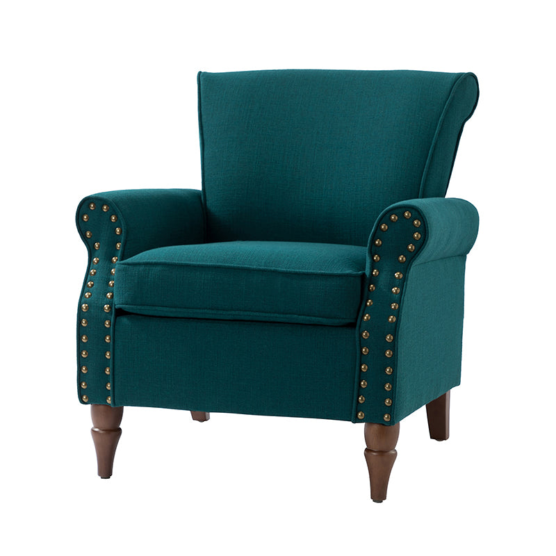 Hypanis Upholstered Armchair with Solid Wood Legs - Modern Living Room Accent Chair for Home, Office & Reading Nook - Comfortable Lounge Chair for Relaxing & Decor