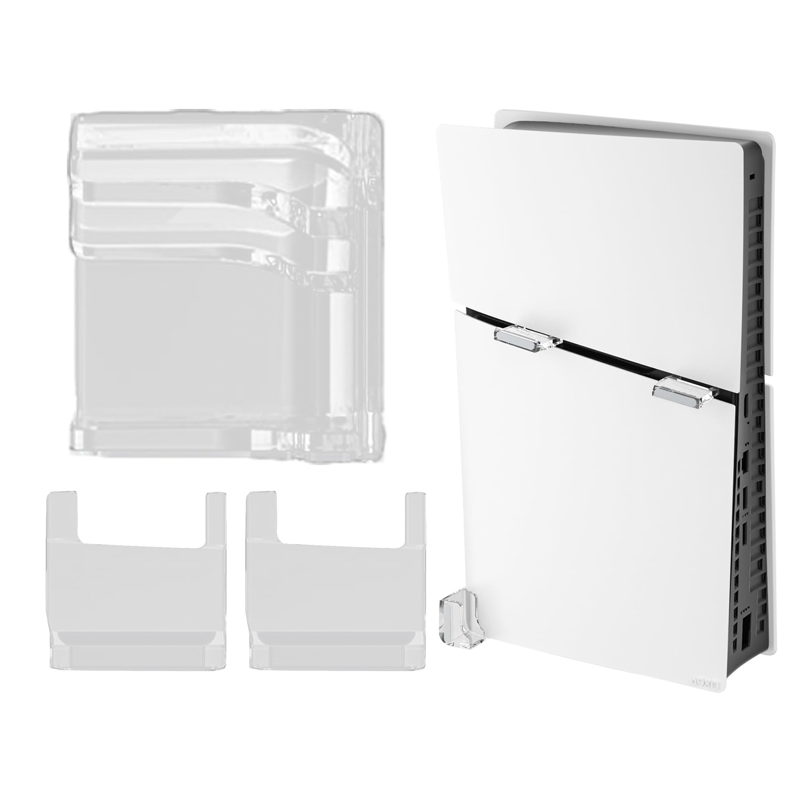 PS5 Slim Vertical & Horizontal Stand Holder - Universal Cooling Base Stand for PlayStation 5 Slim Console - Perfect for Gaming Setup & Living Room Organization