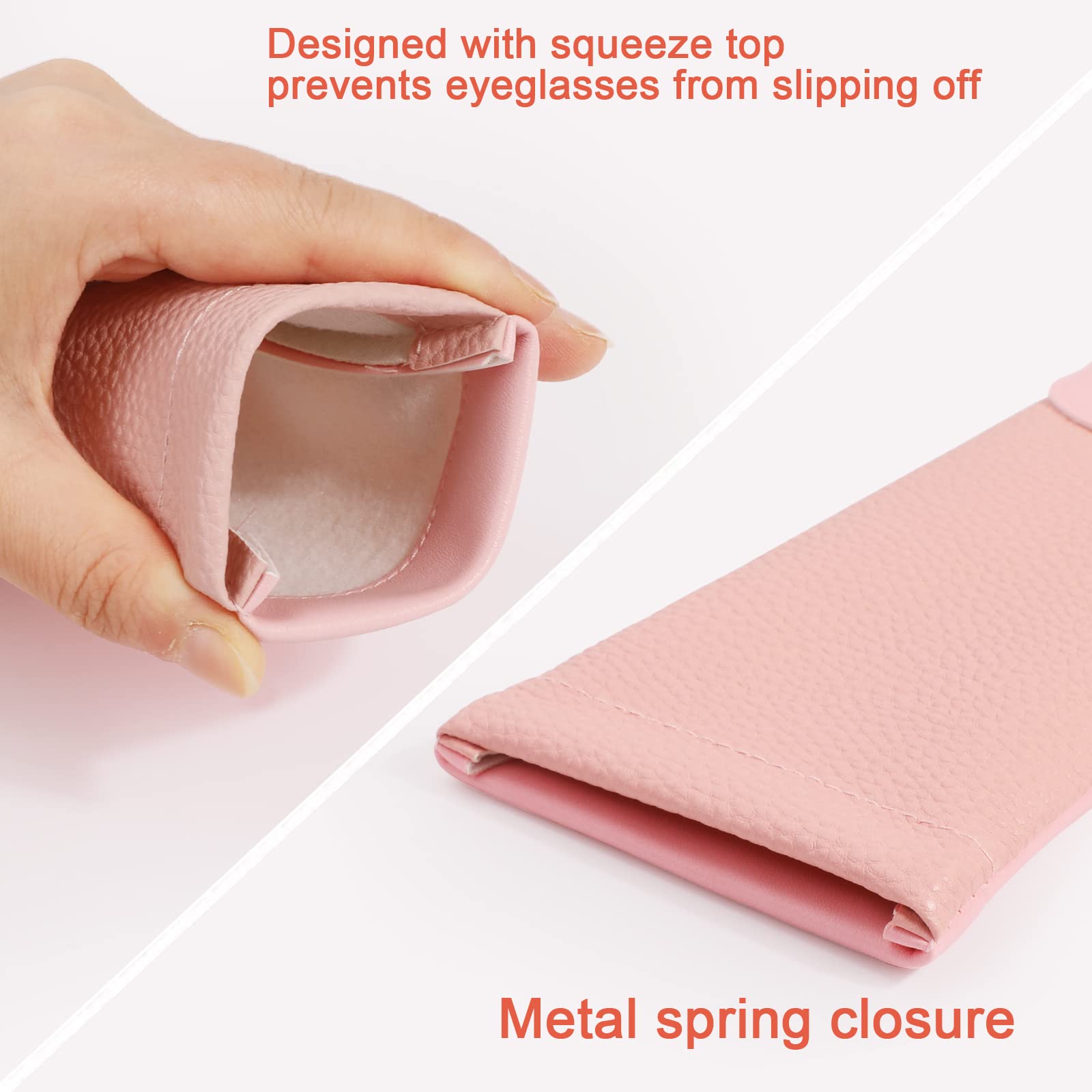 Hifot 3-Piece Leather Glasses Case Set with Cloth for Reading & Sunglasses - Travel & Daily Use