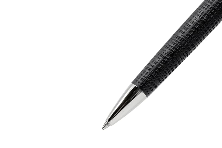 Premium ARCIS Radial Black Ballpoint Pen - Executive Luxury Pen in Black & Silver for Smooth Writing | No Bleed Ink | Ideal for Business Signatures, Journaling & Note Taking | High-End Office & Gift Writing Supplies