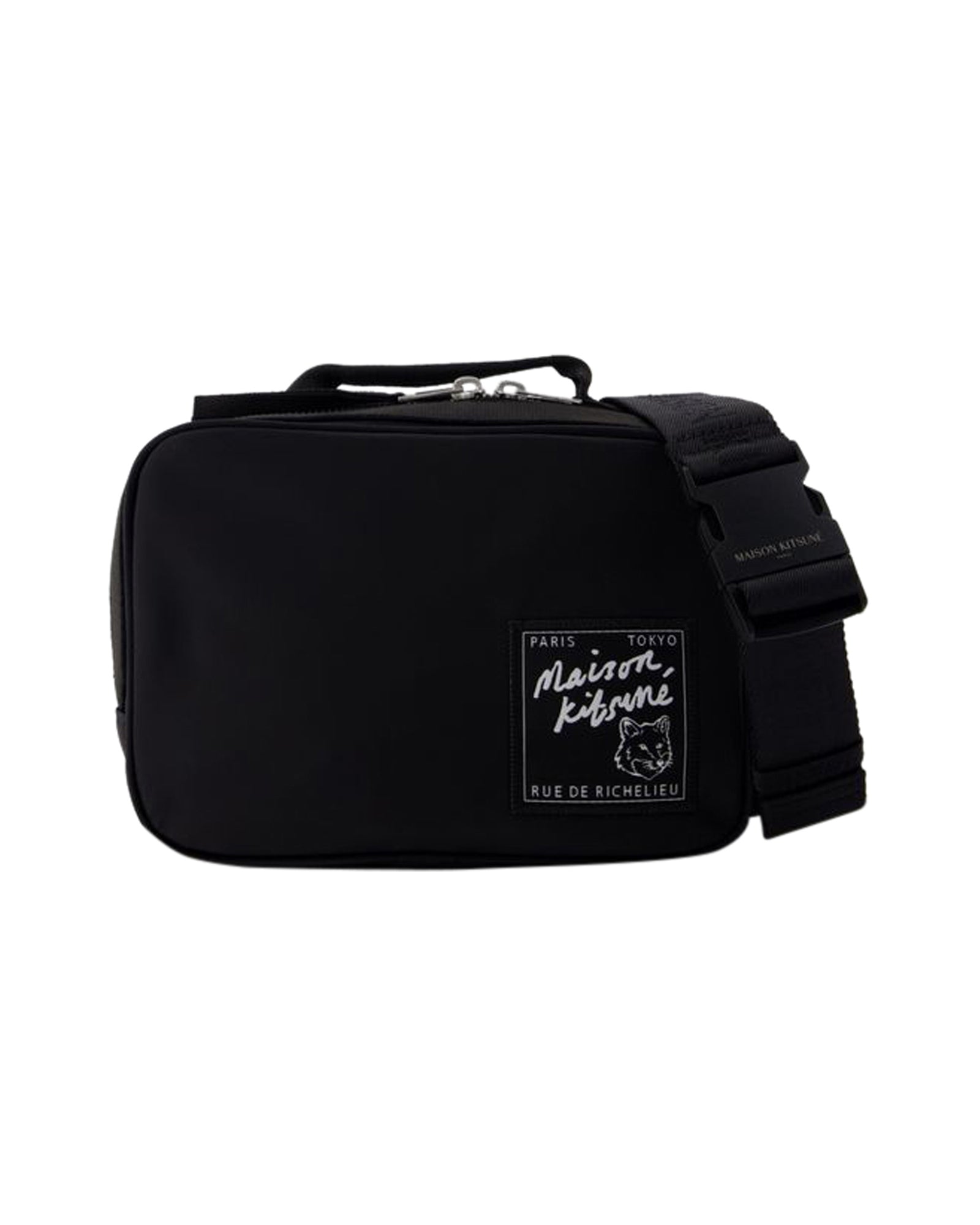 Maison Kitsune Synthetic Black Belt Bag for Travel - Stylish Waist Pack for Hiking, Concerts & Daily Use
