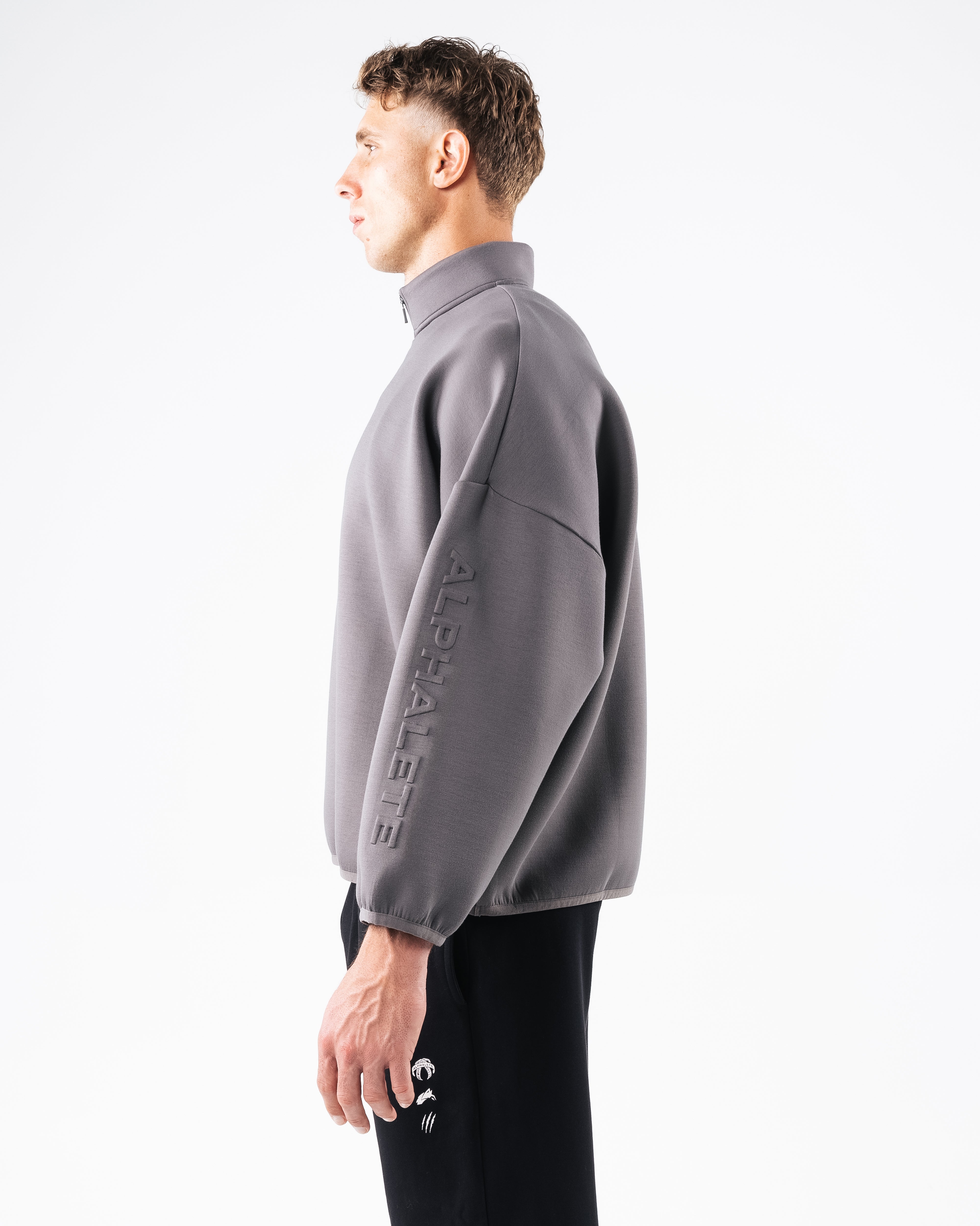 ELMTS Men's Quarter Zip Sweatshirt - Soft Heather Cloud Pullover for Casual Wear & Outdoor Activities