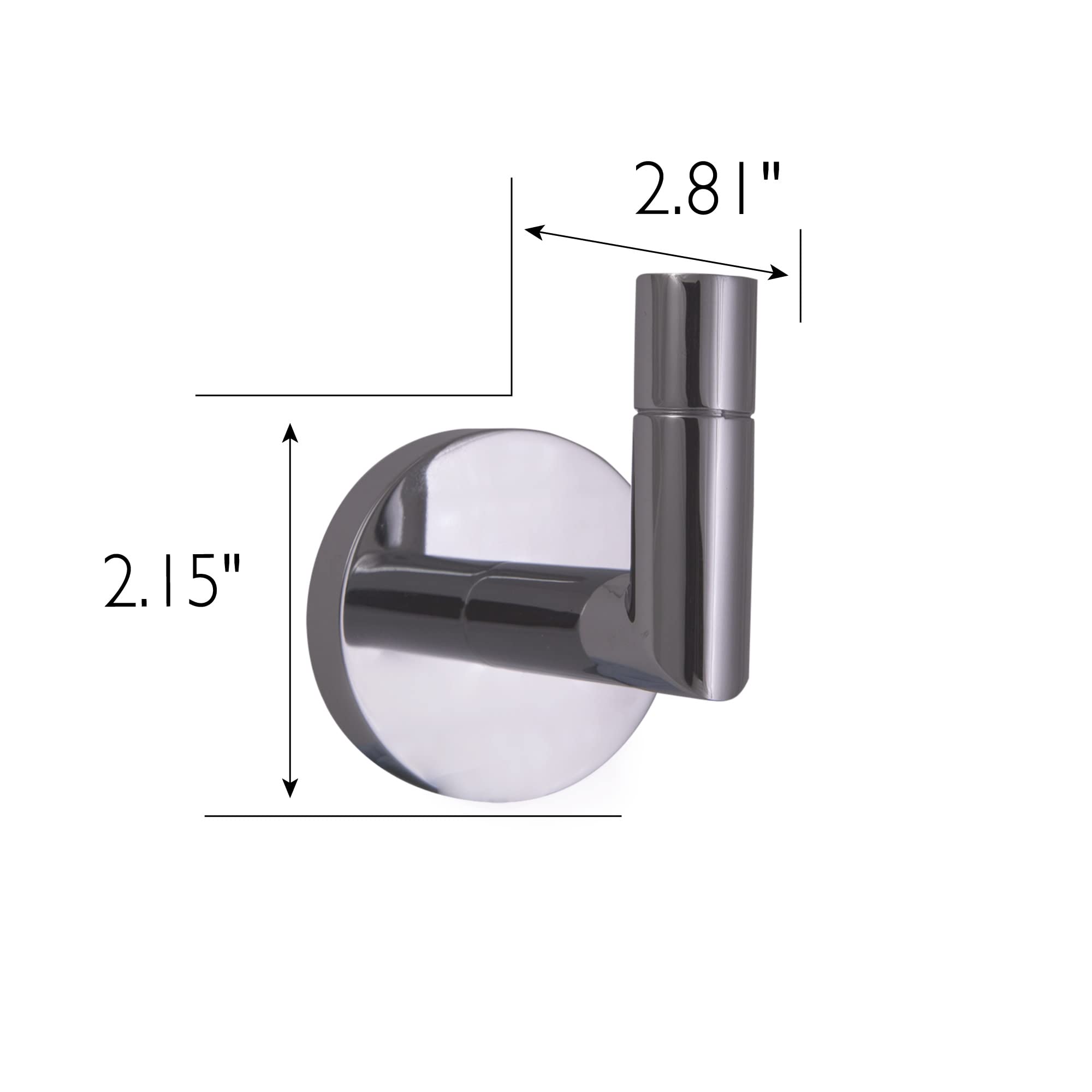 Design House 558288 Graz Wall Mounted Robe Hook - Polished Chrome Finish for Bathroom, Bedroom, Closet, Kitchen & Office Organization | Perfect for Towels, Robes, Hats & Coat Hanging