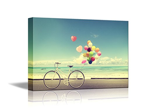 Bicycle Vintage With Heart Balloon