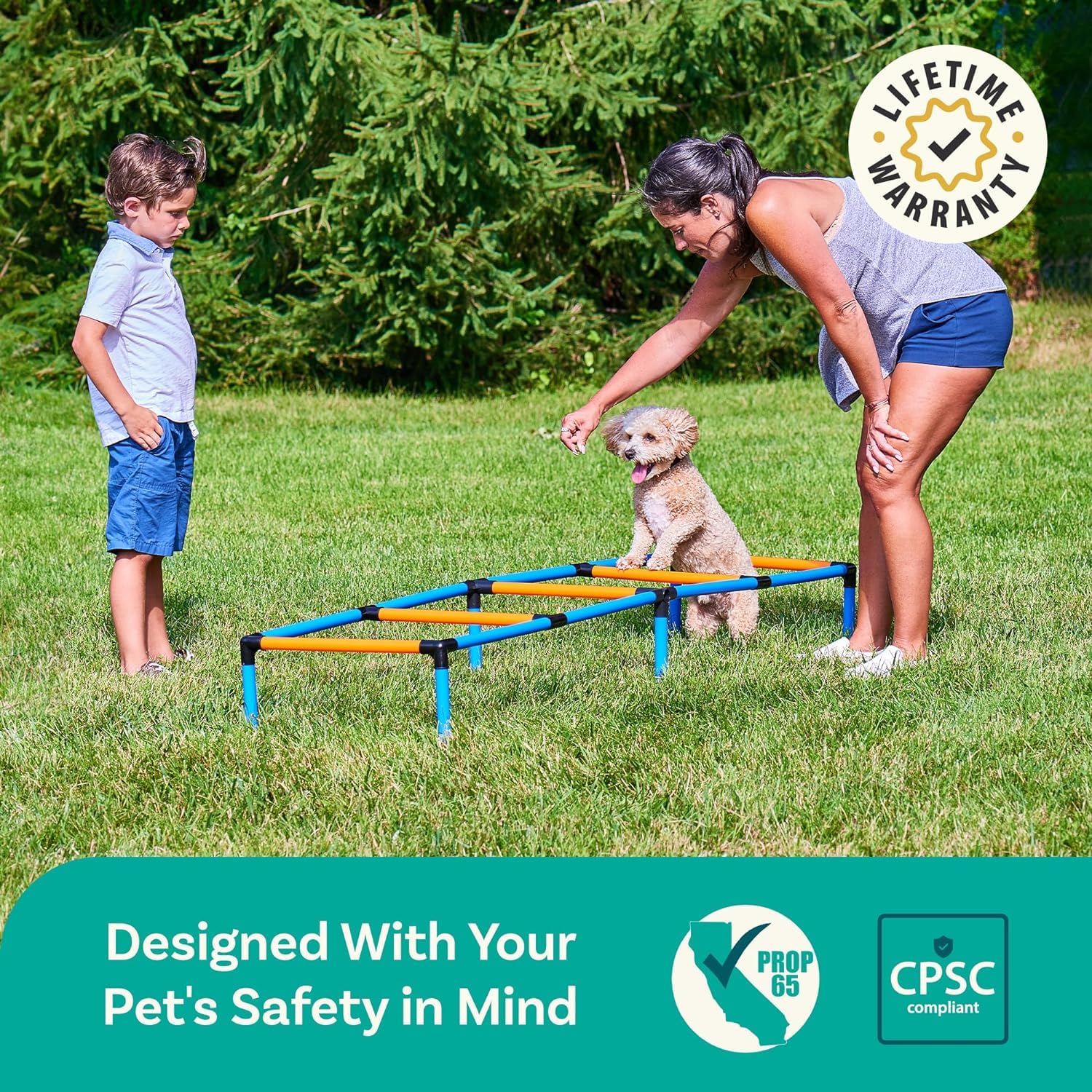 Dog Agility Training Set - Backyard Obstacle Course for Dogs | Outdoor Exercise Equipment