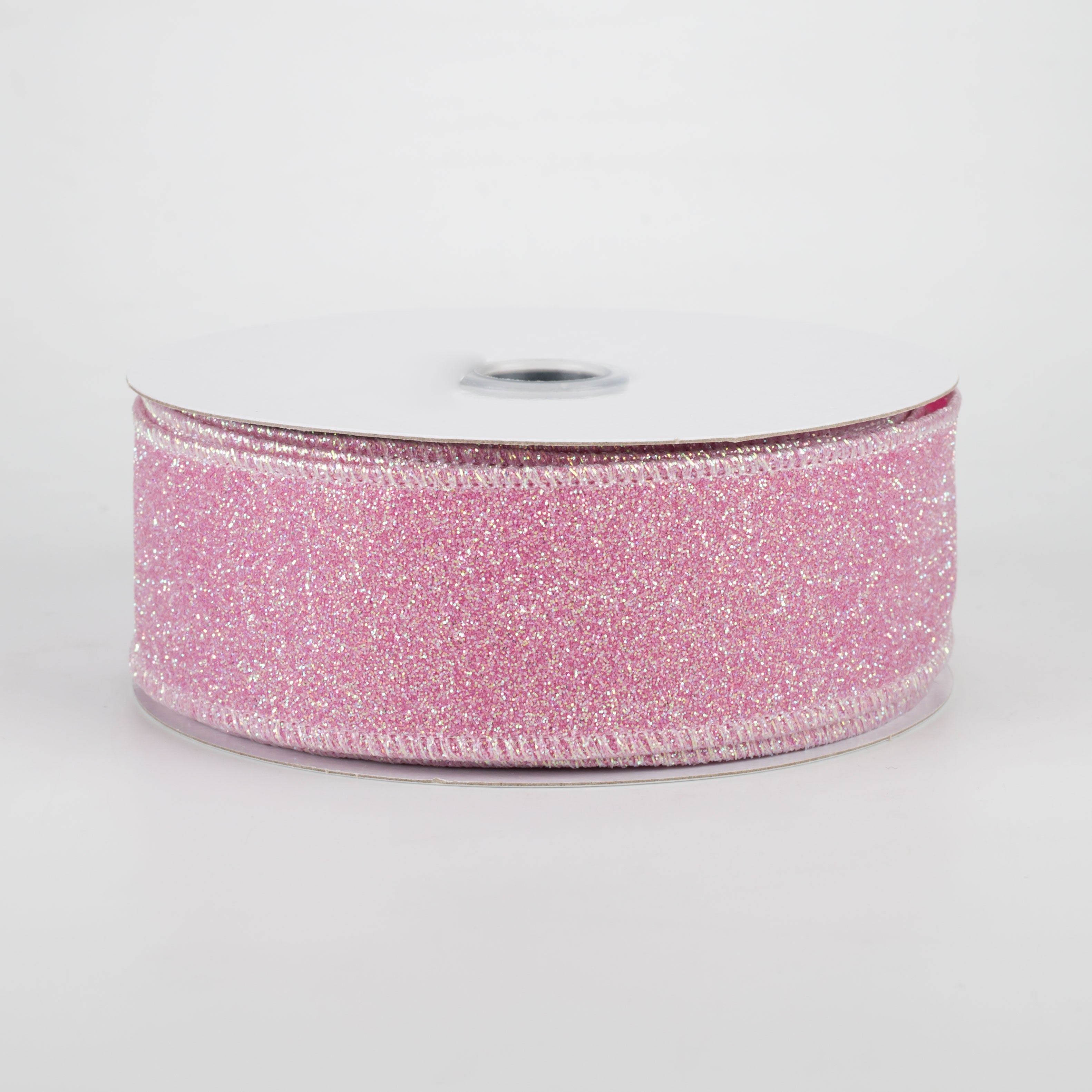 1.5 Inch Iridescent Glitter Satin Ribbon - Pink (10 Yards) for Gift Wrapping, DIY Crafts, Hair Bows, Wedding Decorations & Party Favors