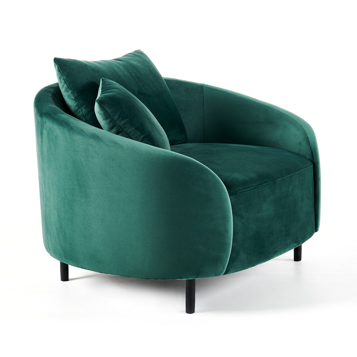 M Co Living Freya Armchair - Modern Accent Chair for Living Room, Bedroom & Office - Comfortable Upholstered Lounge Chair with Wooden Legs - Perfect for Reading, Relaxing & Home Decor