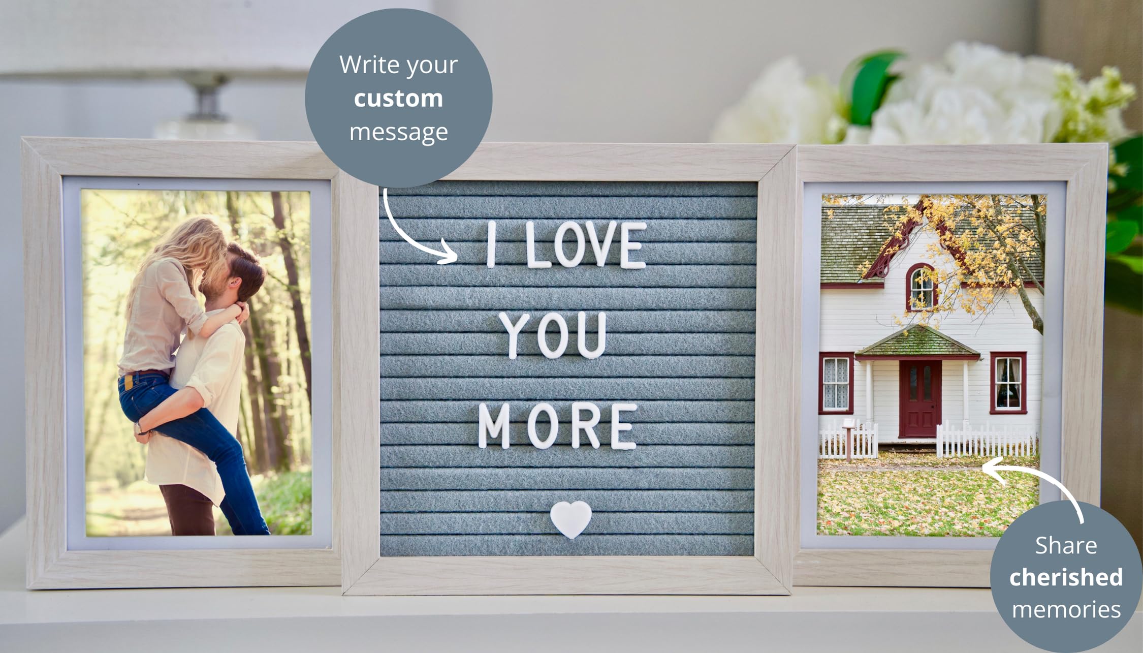 Personalized Engagement Picture Frame for Couples - Custom Anniversary Gift for Girlfriend - Romantic Love Photo Frame - Perfect for Valentine's Day, Wedding & Home Decor