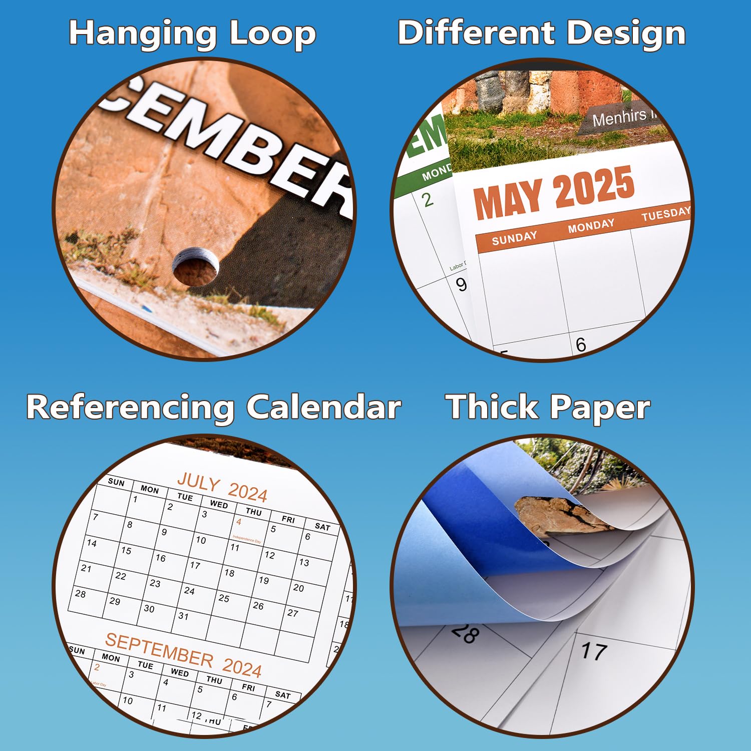 Funny 2025 Wall Calendar with Thick Paper - 12