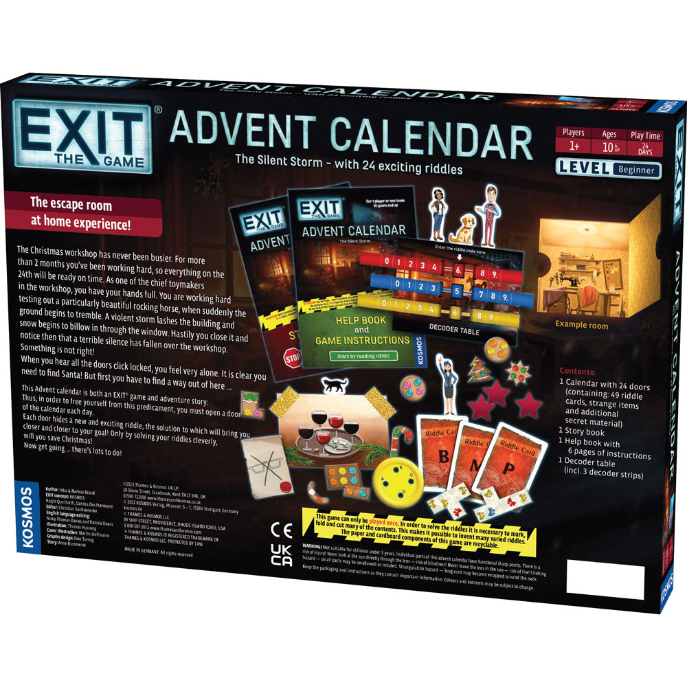 EXIT: The Silent Storm - Escape Room Advent Calendar Game for Adults & Teens | Perfect for Holiday Parties & Family Game Nights