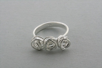 3 Knots Sterling Silver Ring for Women - Elegant Stackable Jewelry for Everyday Wear, Gift Giving & Special Occasions