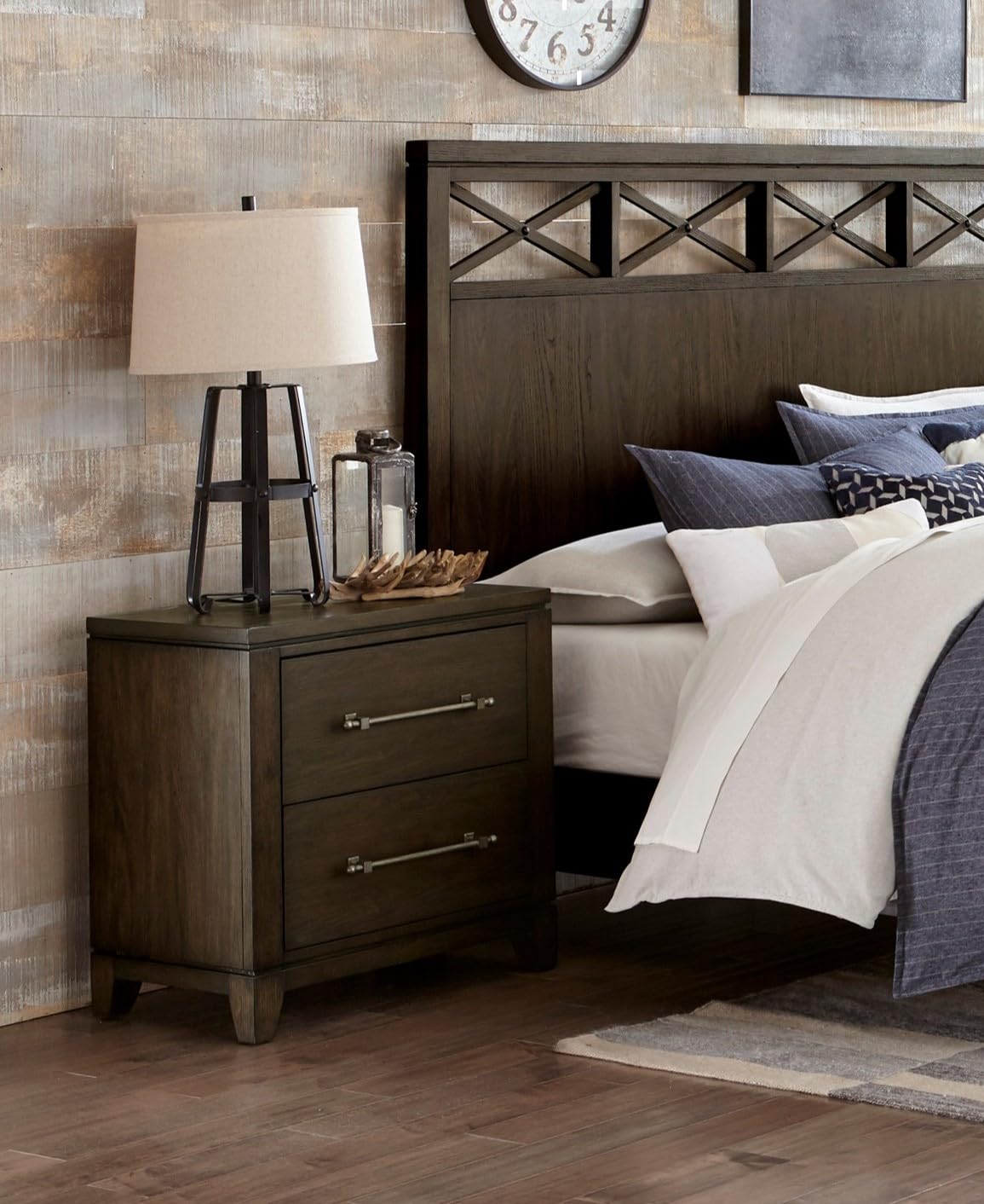 Modern Contemporary 6-Piece King Size Bedroom Set with Nightstands, Dresser, Mirror & Chest - Dark Brown Wooden Furniture for Luxurious Home Decor & Master Bedroom Upgrade
