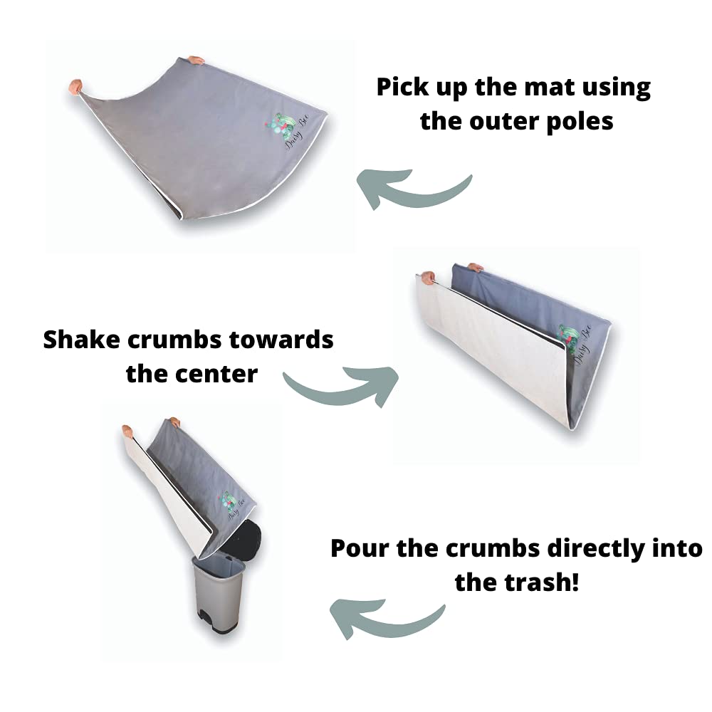 **Easy Clean Pourable Splat Mat for Under High Chair - Waterproof, Washable, Non-Slip Floor Protector for Baby Mealtime & Messy Play**    *(Ideal for feeding time, arts & crafts, and toddler activities to keep floors clean and safe!)*