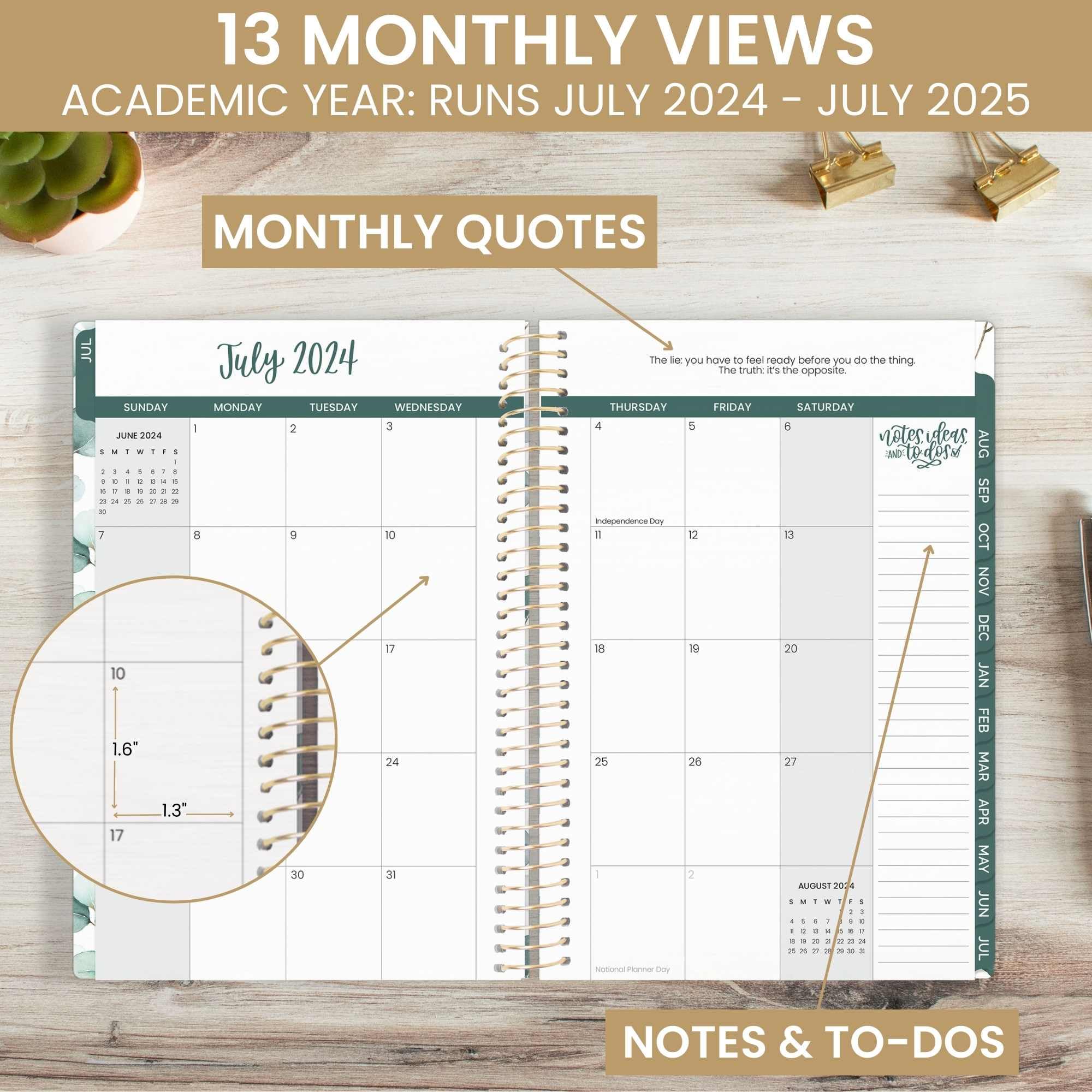 Bloom 2024-2025 Academic Planner (July 2024-July 2025) - 5.5