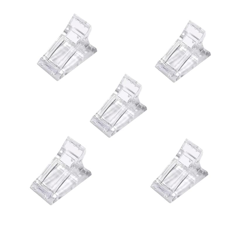 Polygel Nail Clips 5Pcs - UV LED Builder Clamps for Nail Extensions & Manicure - Perfect for Salon & Home Use