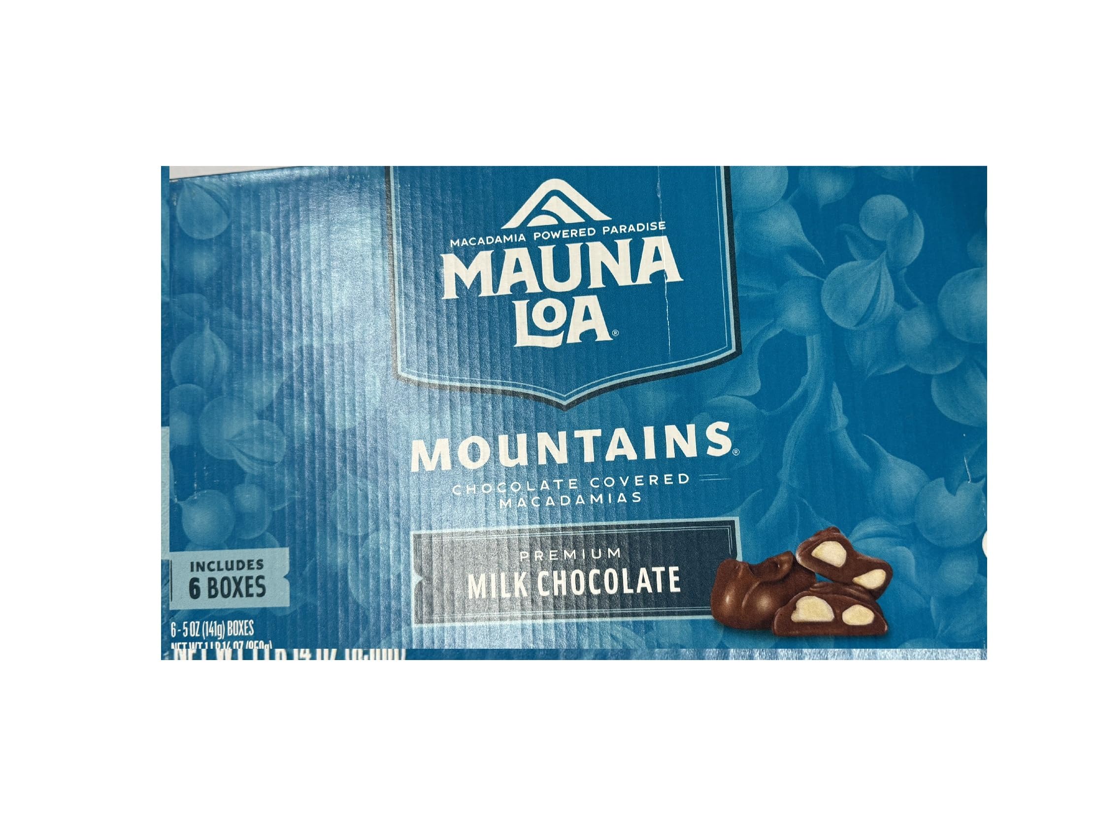 Premium Mauna Loa Milk Chocolate Covered Macadamia Nuts - 6 Individually Wrapped Boxes (850g) - Hawaiian Gourmet Gift for Holidays, Parties & Office Snacks