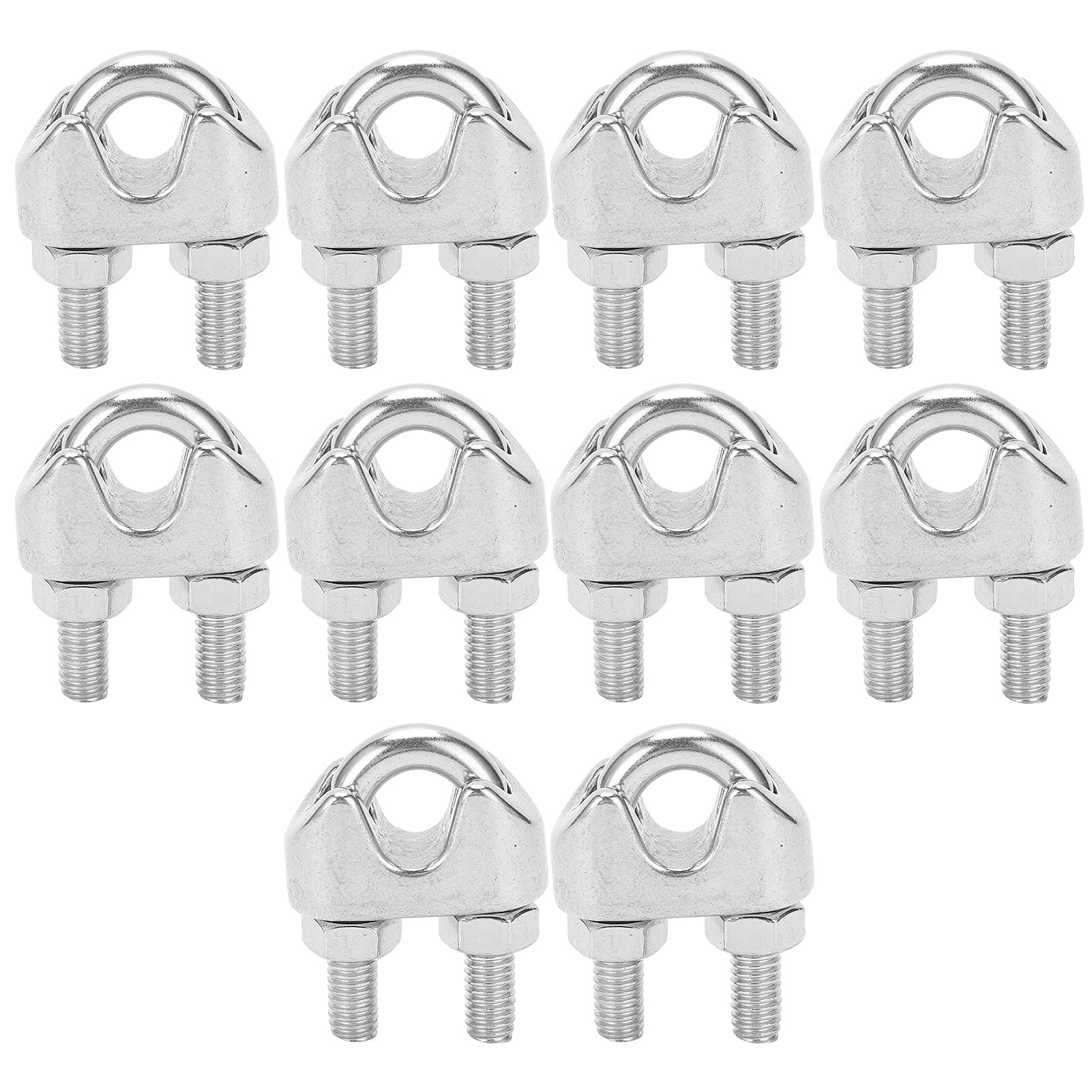 Stainless Steel M8 U Saddle Wire Rope Cable Clip Clamp - Heavy Duty Fastener for Patio Furniture, Awnings, Fences & Marine Applications