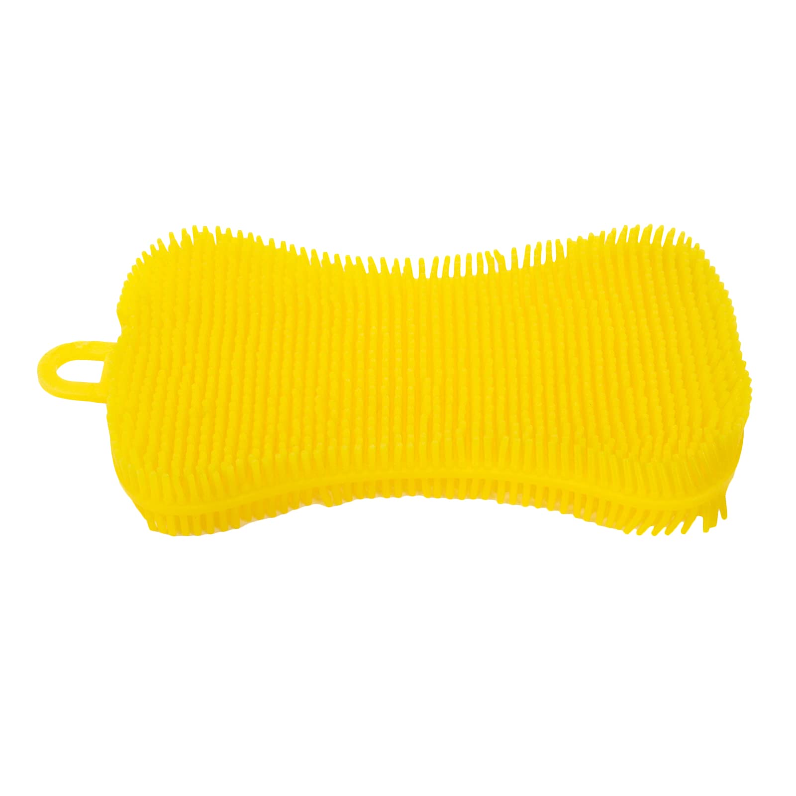 5-Pack Yellow Silicone Scrubbers for Kitchen & Dish Cleaning - Durable Sponges