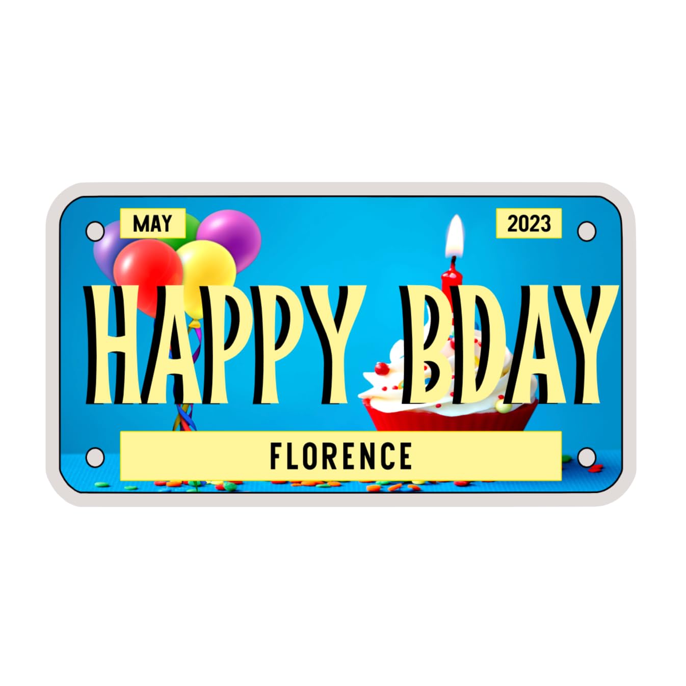 Custom Disney Cruise Birthday License Plate Magnet - Personalized Happy Birthday Door Decoration for Disney Cruises, Parties & Celebrations