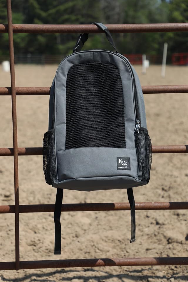 Durable Travel & Grooming Bag for Dogs & Horses with Hay Storage - Portable Pet Care Accessories for Outdoor Adventures, Camping & Stable Visits (Grey)